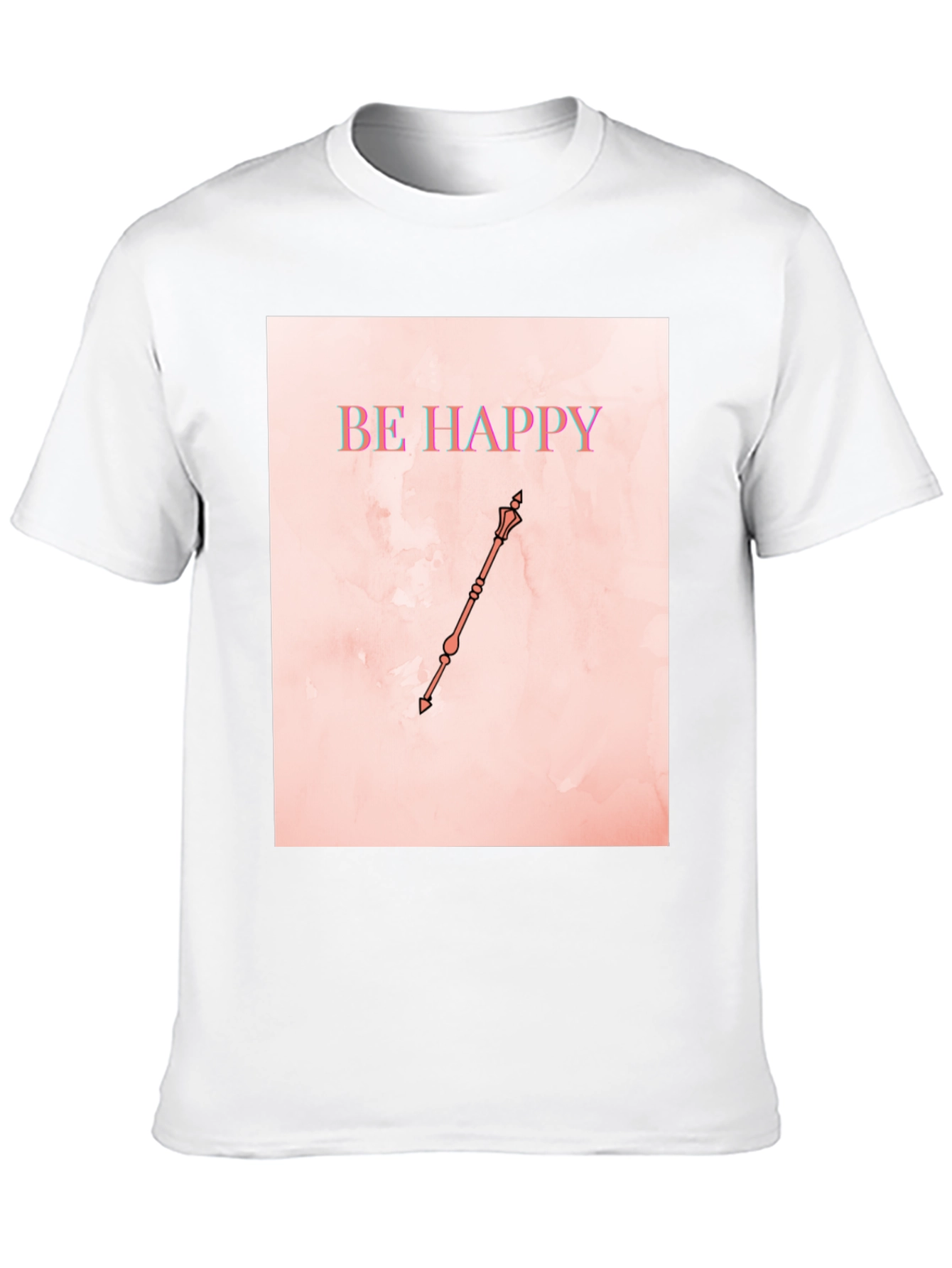 Black Be Happy Graphic T-Shirt view 10