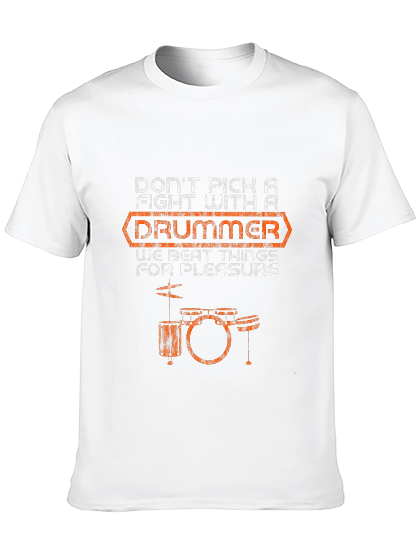 Black Drummer Graphic T-Shirt - Funny Music Tee view 10