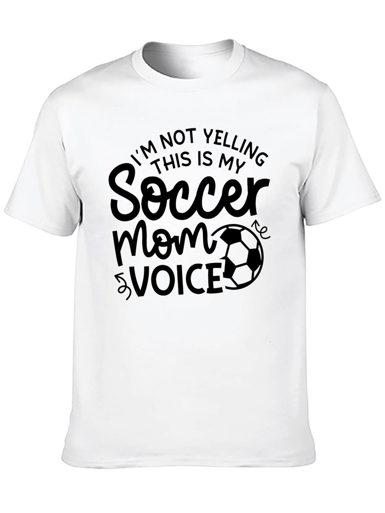 Black Soccer Mom Voice T-Shirt - Funny Novelty Tee view 10