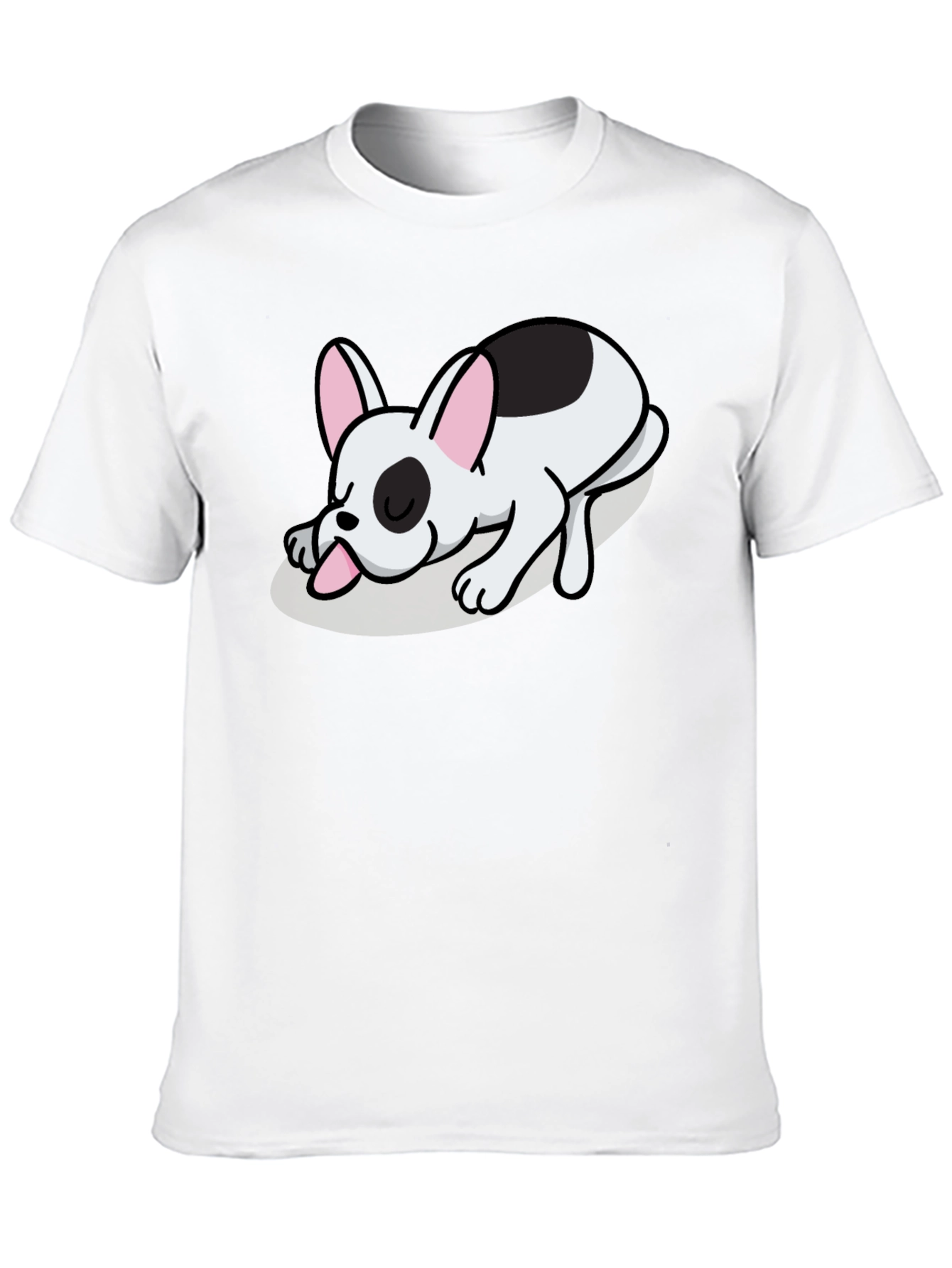 Sleeping Dog Graphic Tee - Black Cotton Blend - 10