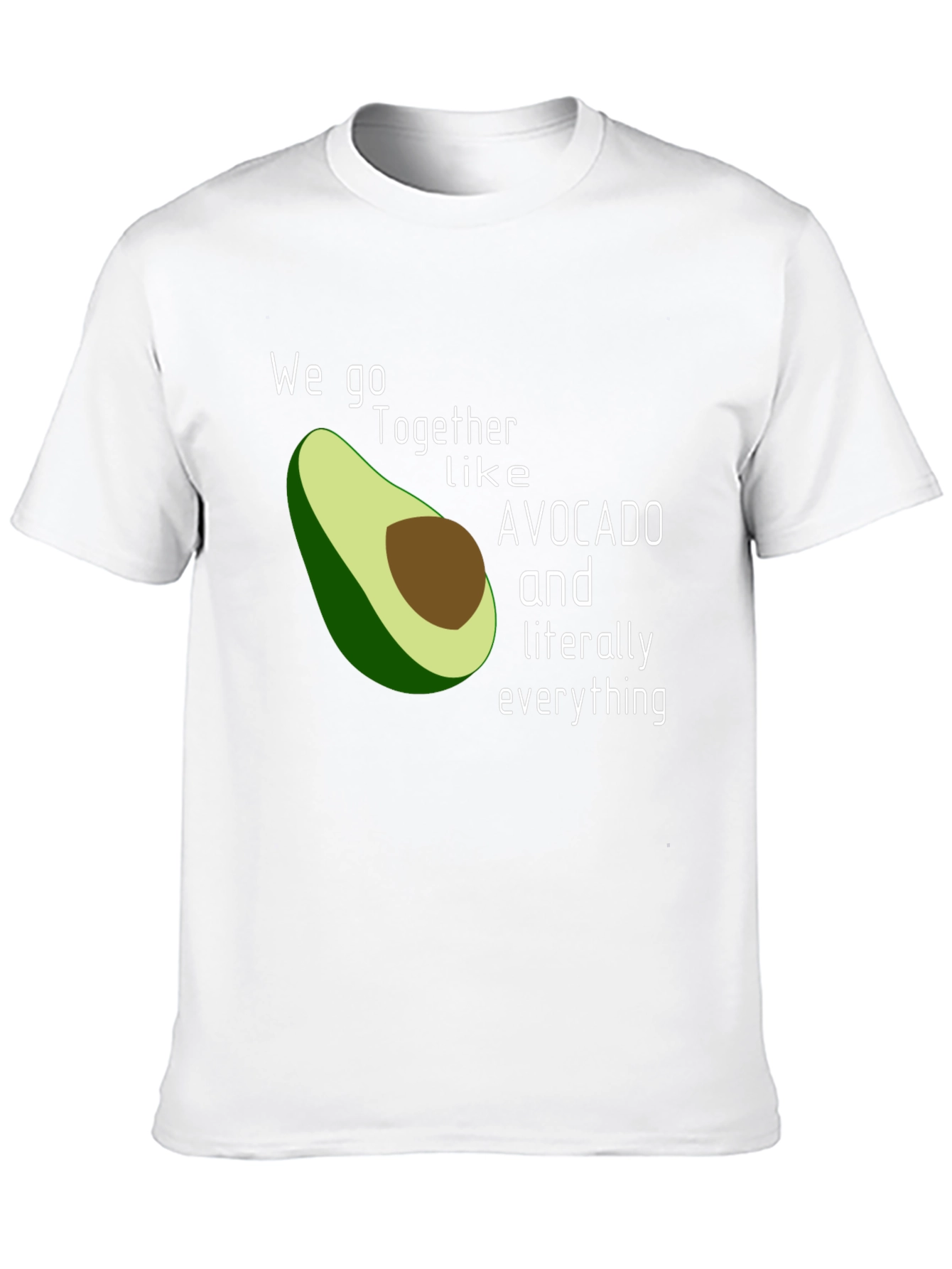 Black Avocado Love T-Shirt - We Go Together Like Avocado & Everything view 10