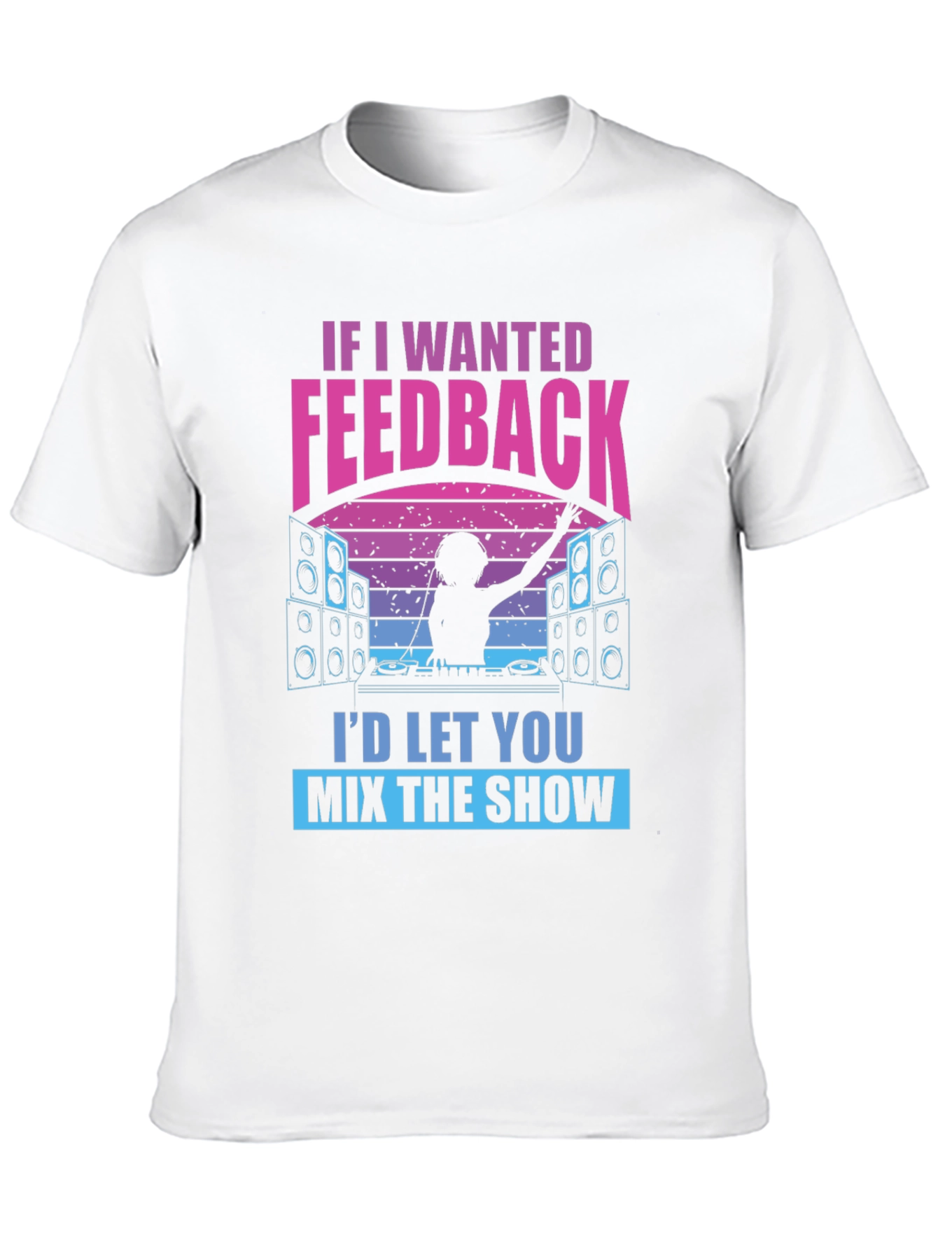Black DJ Feedback Graphic Tee - Funny Music Mixer Shirt view 10