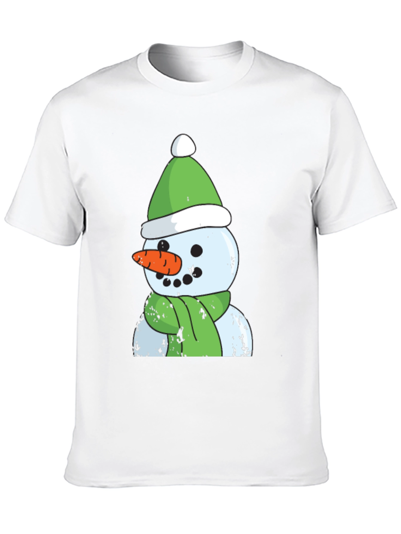 Black Snowman Graphic Tee - Festive Holiday Apparel view 10