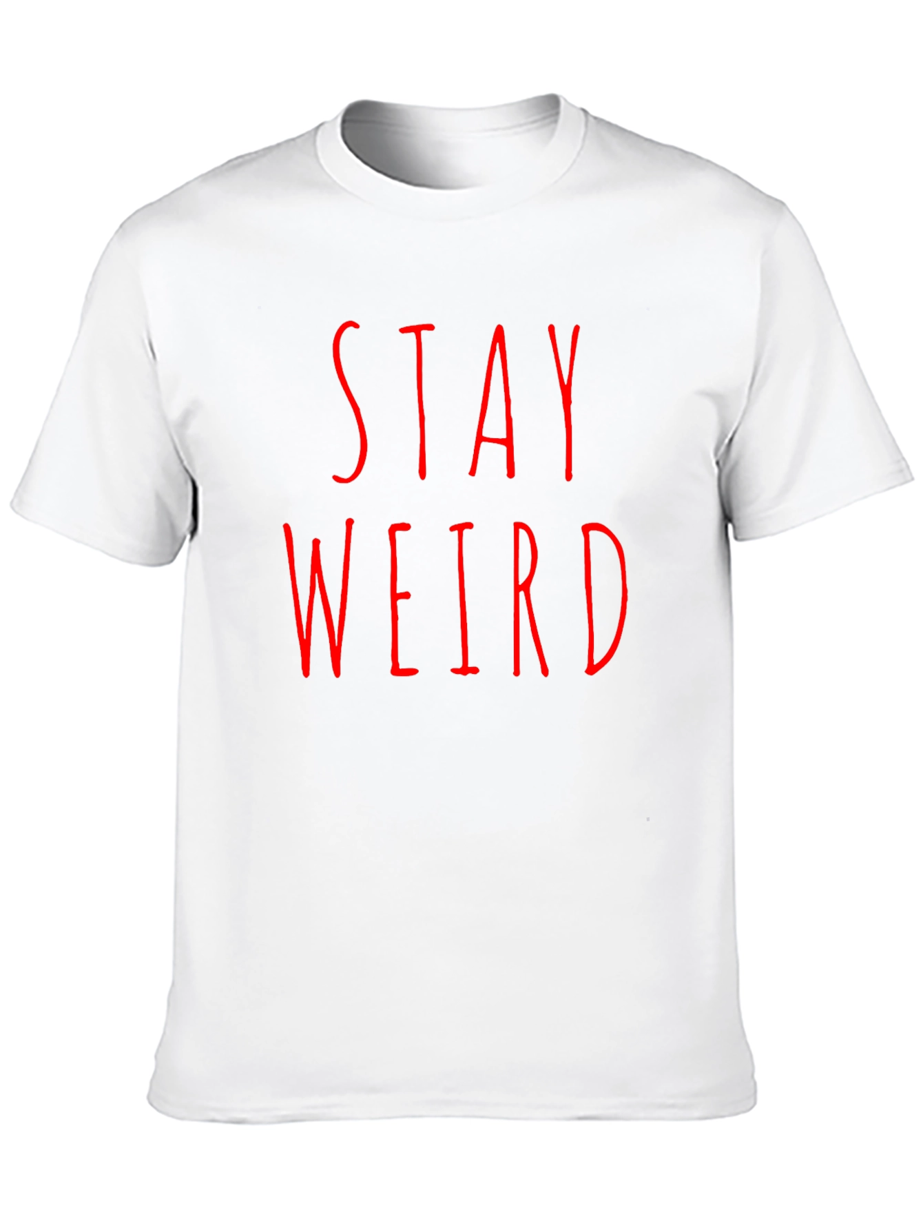 Black Stay Weird Black Tee - Edgy Graphic T-Shirt view 10