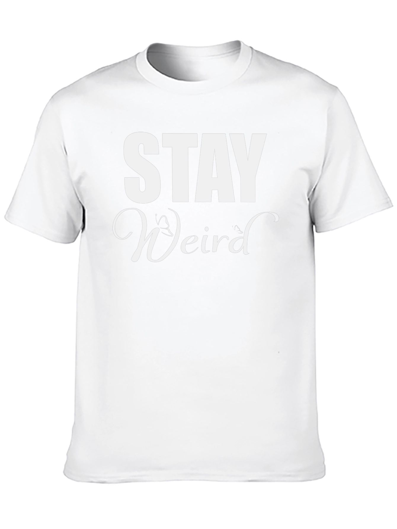 Black Stay Weird Graphic T-Shirt - Black Cotton Tee view 10