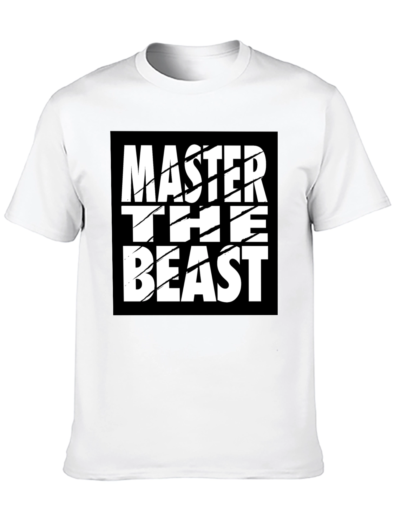 Black Master the Beast Black Graphic Tee Shirt view 10