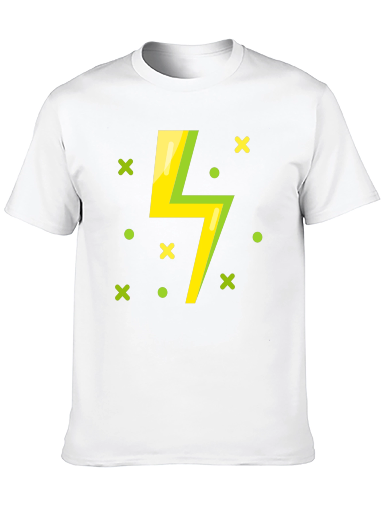 Black Lightning Bolt Graphic T-Shirt - Black Cotton Tee view 10