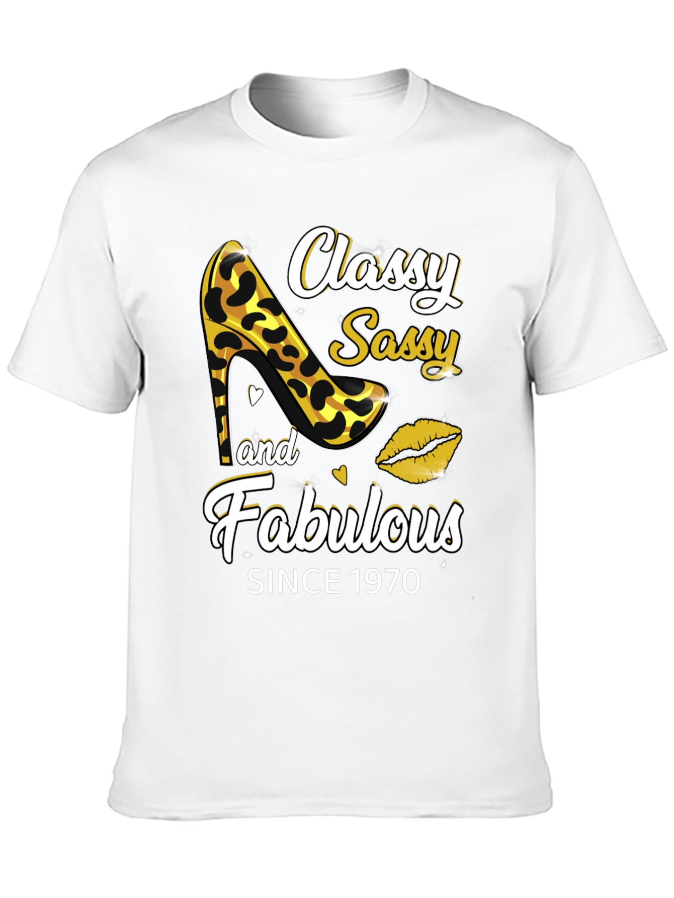 Black Classy Sassy Fabulous Since 1970 T-Shirt view 10