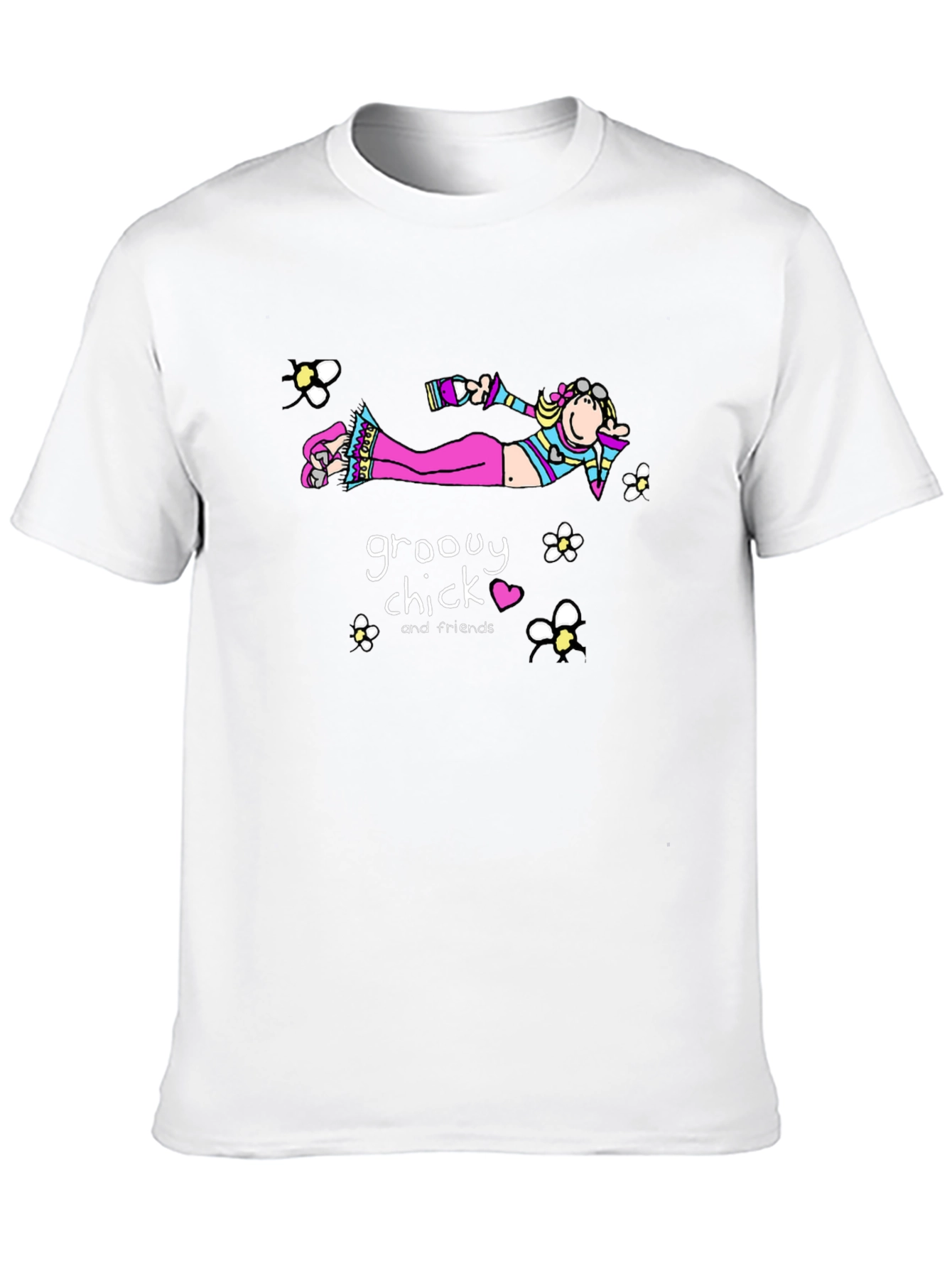 Black Groovy Chick Black Cotton Tee view 10