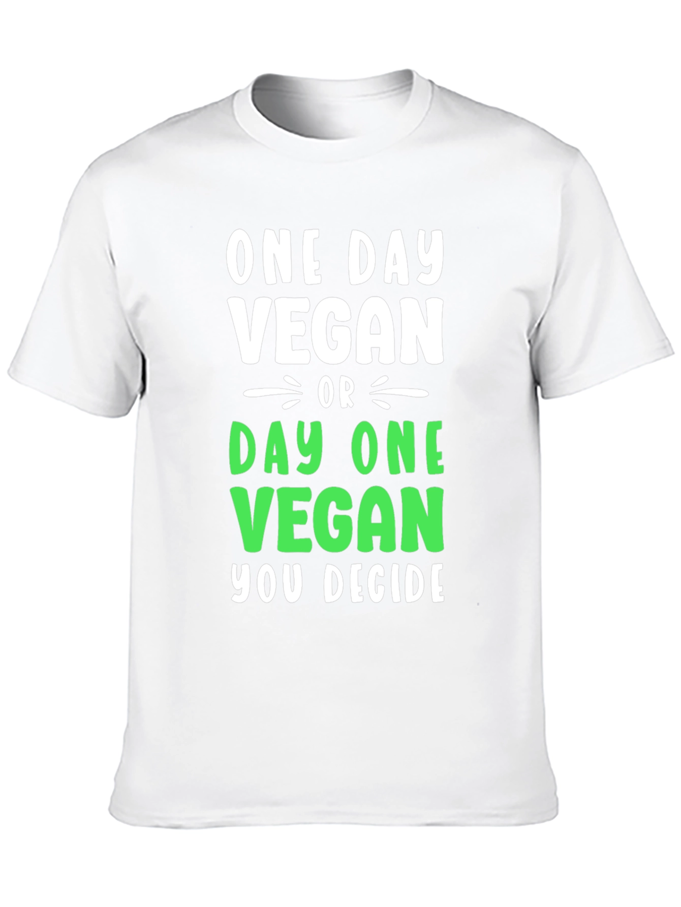 Black One Day Vegan T-Shirt - Decide Today! view 10