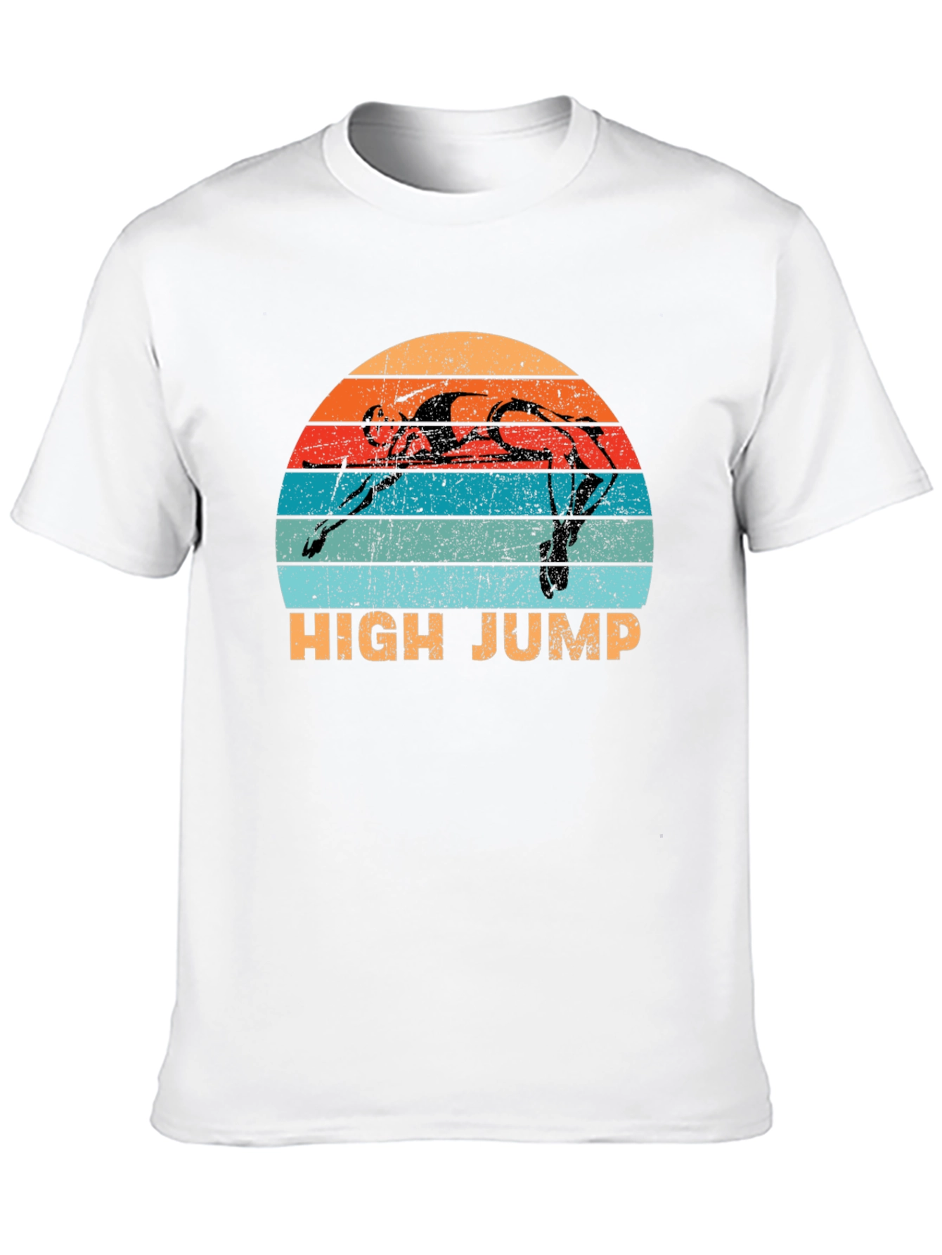 Black High Jump Retro Sunset Graphic Tee - Sport Shirt view 10