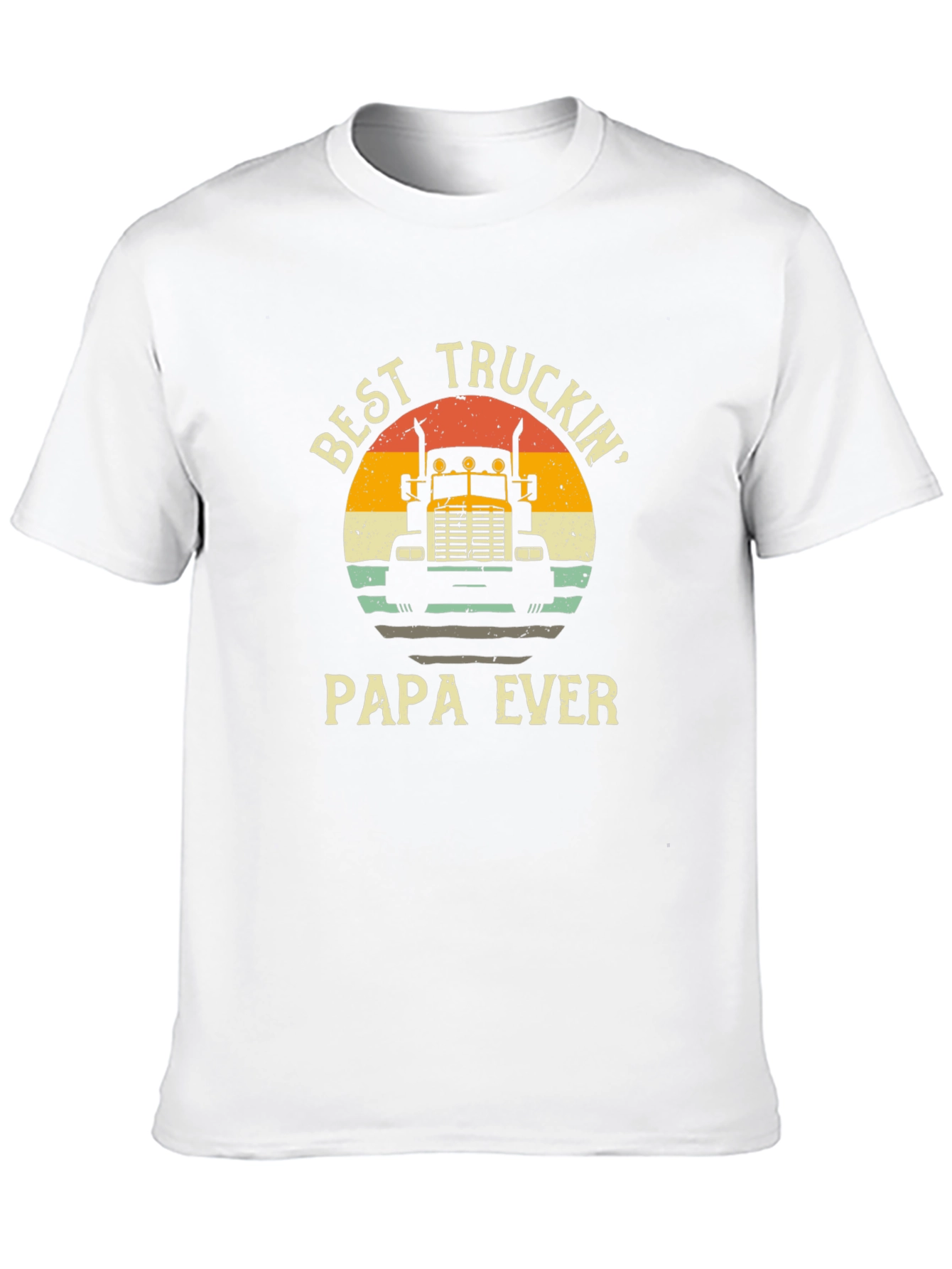 Black Best Truckin' Papa Ever Black T-Shirt view 10