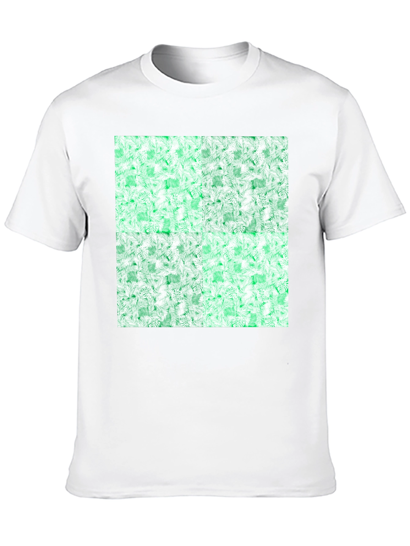 Black Emerald Fractal Pattern T-Shirt view 10