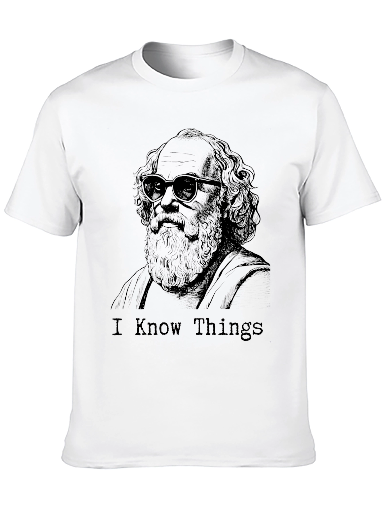 Black I Know Things Graphic Tee - Unisex Black T-Shirt view 10
