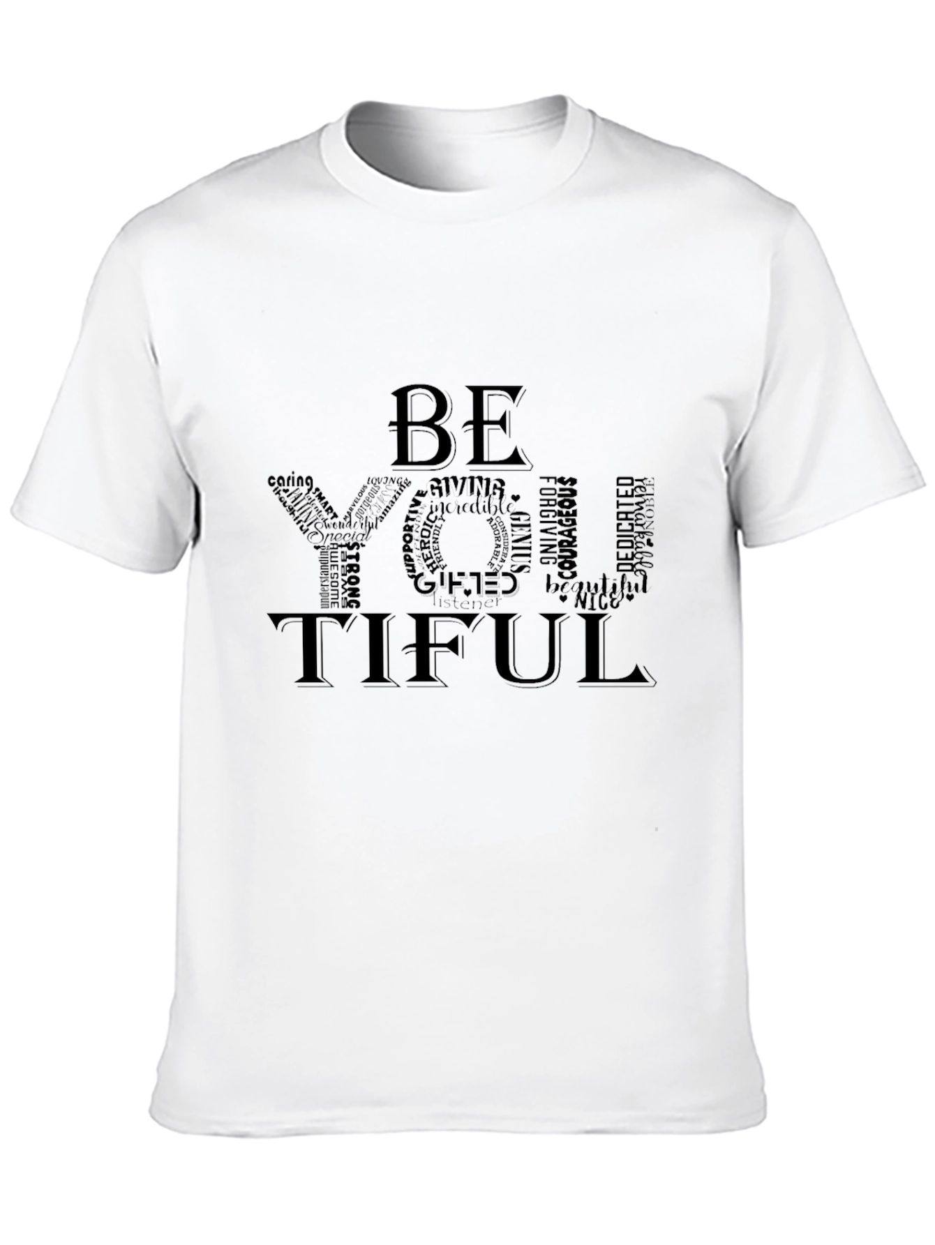 Black Be You Tiful Graphic Print Black T-Shirt view 10