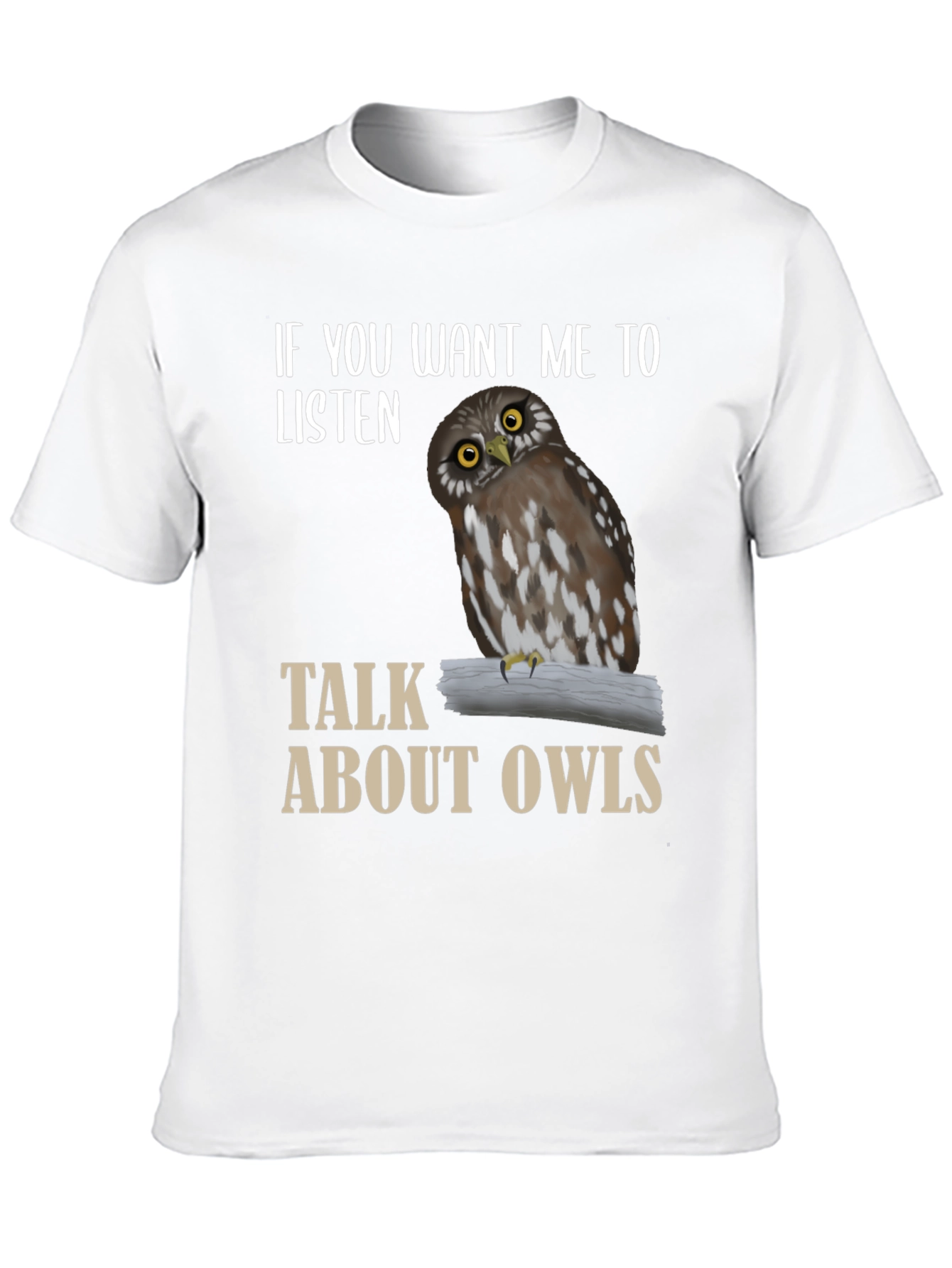 Black Owl Lover T-Shirt - Listen to Owls view 10