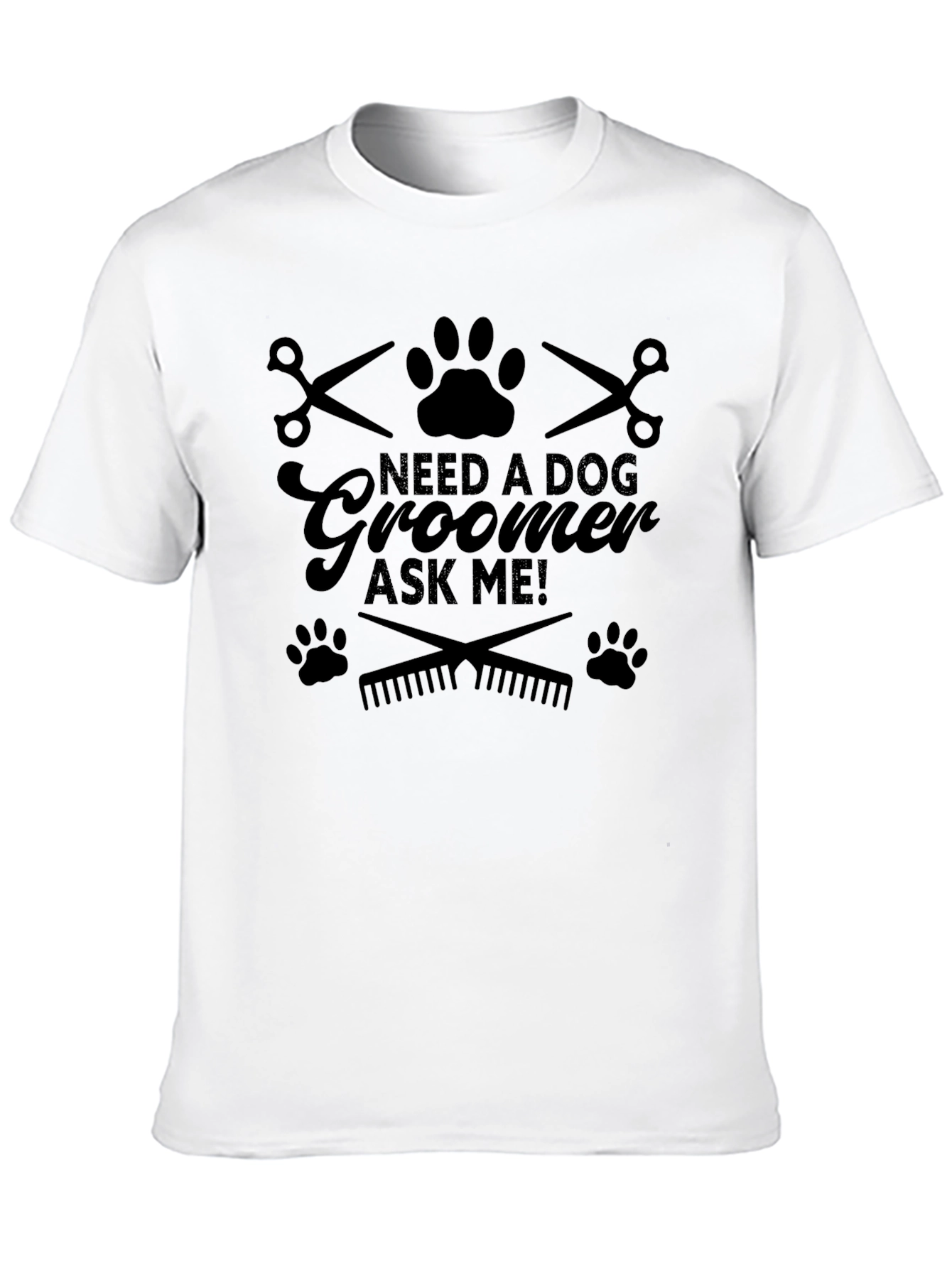 Black Dog Groomer T-Shirt - Ask Me! Pet Care Tee view 10