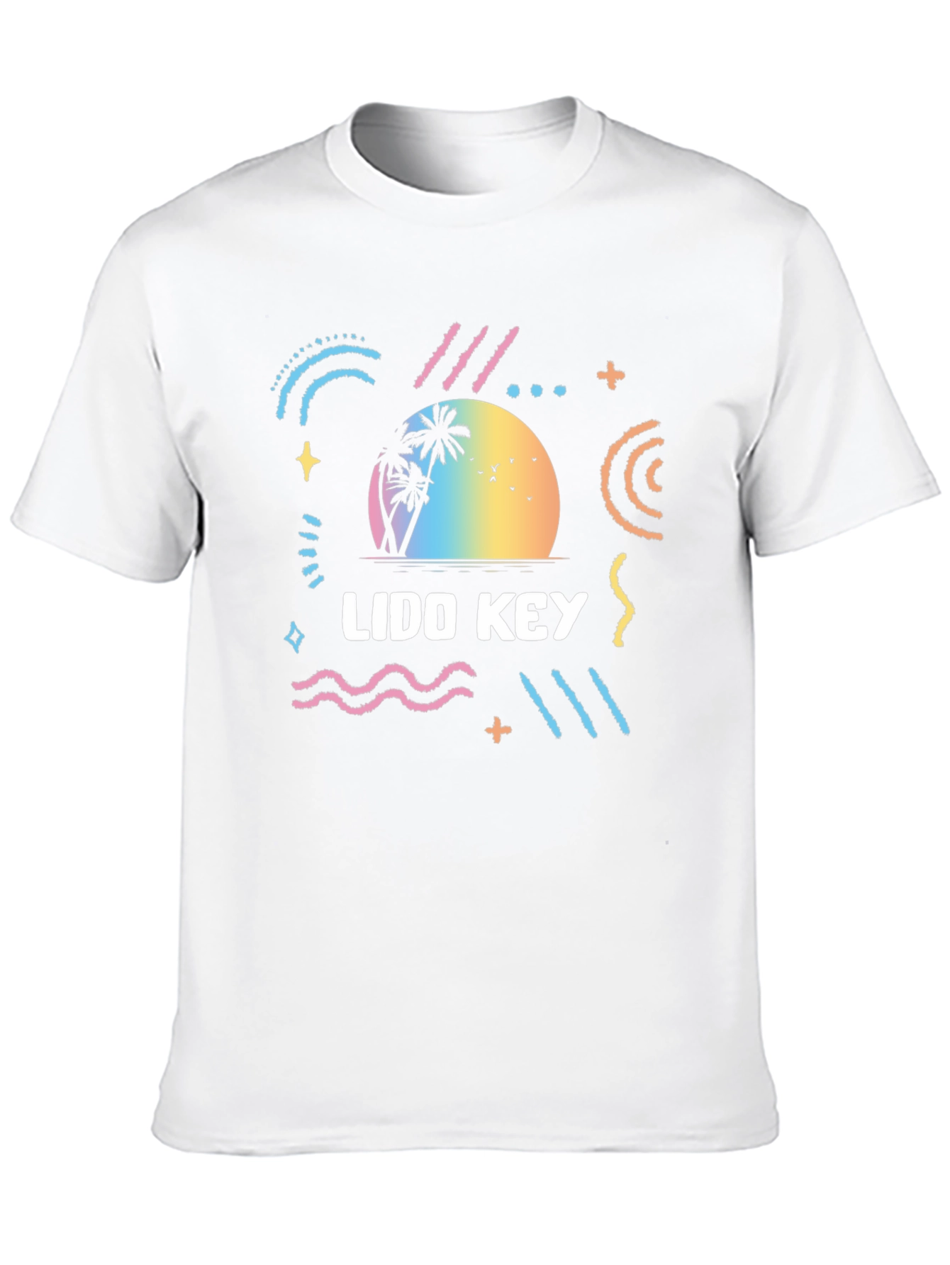 Black Lido Key Graphic Tee - Retro Beach Vibes view 10
