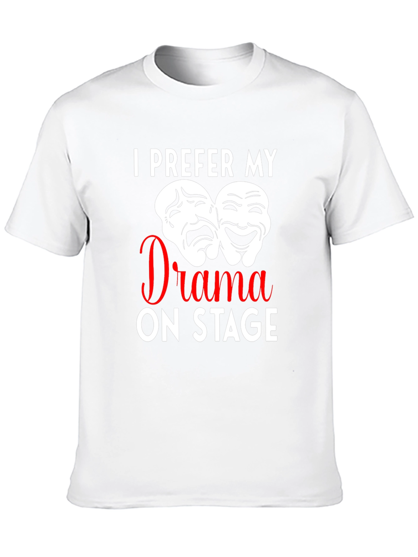Black Drama On Stage T-Shirt, Theater Mask Design view 10