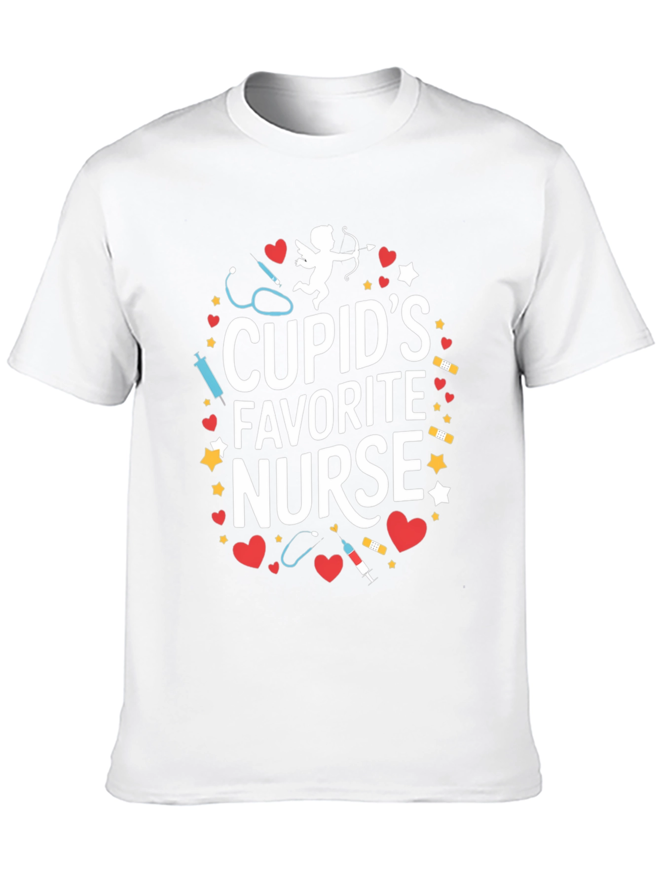 Black Cupid's Favorite Nurse T-Shirt - Valentine's Day view 10