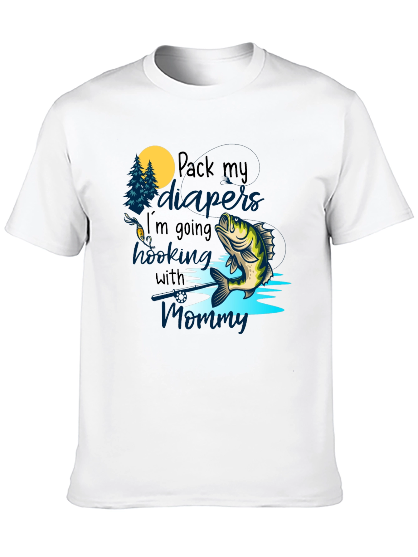 Fishing Baby T-Shirt - Hooking with Mommy - 10