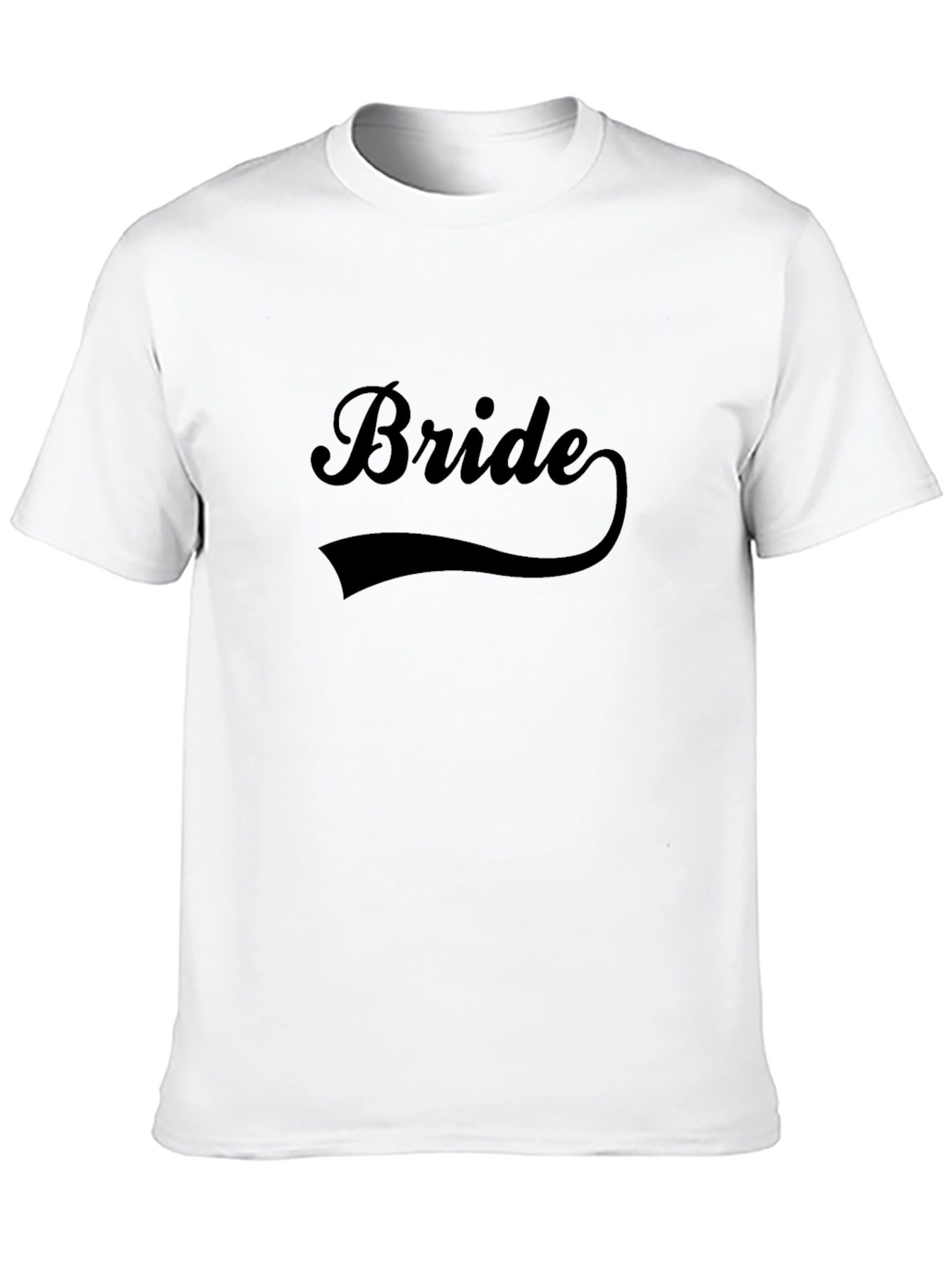 Bride T-Shirt - Black Crew Neck Wedding Tee - 10