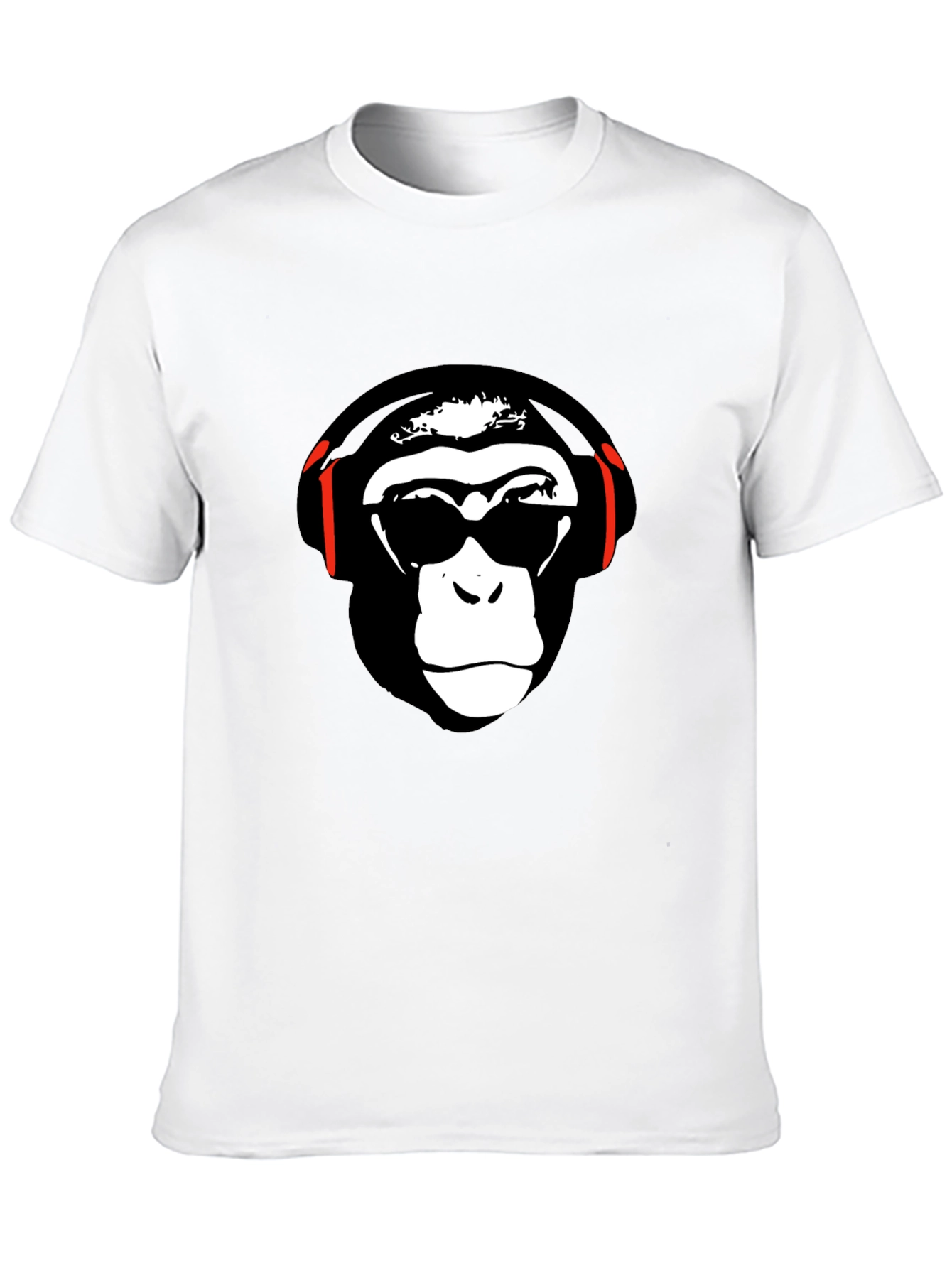 Black Cool Monkey Graphic Tee - Black Short Sleeve T-Shirt view 10