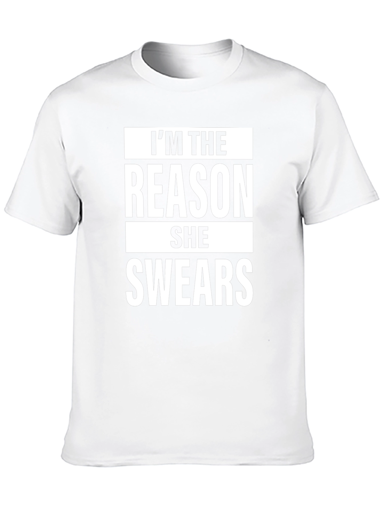 Black I'm The Reason She Swears T-Shirt Funny Graphic Tee view 10