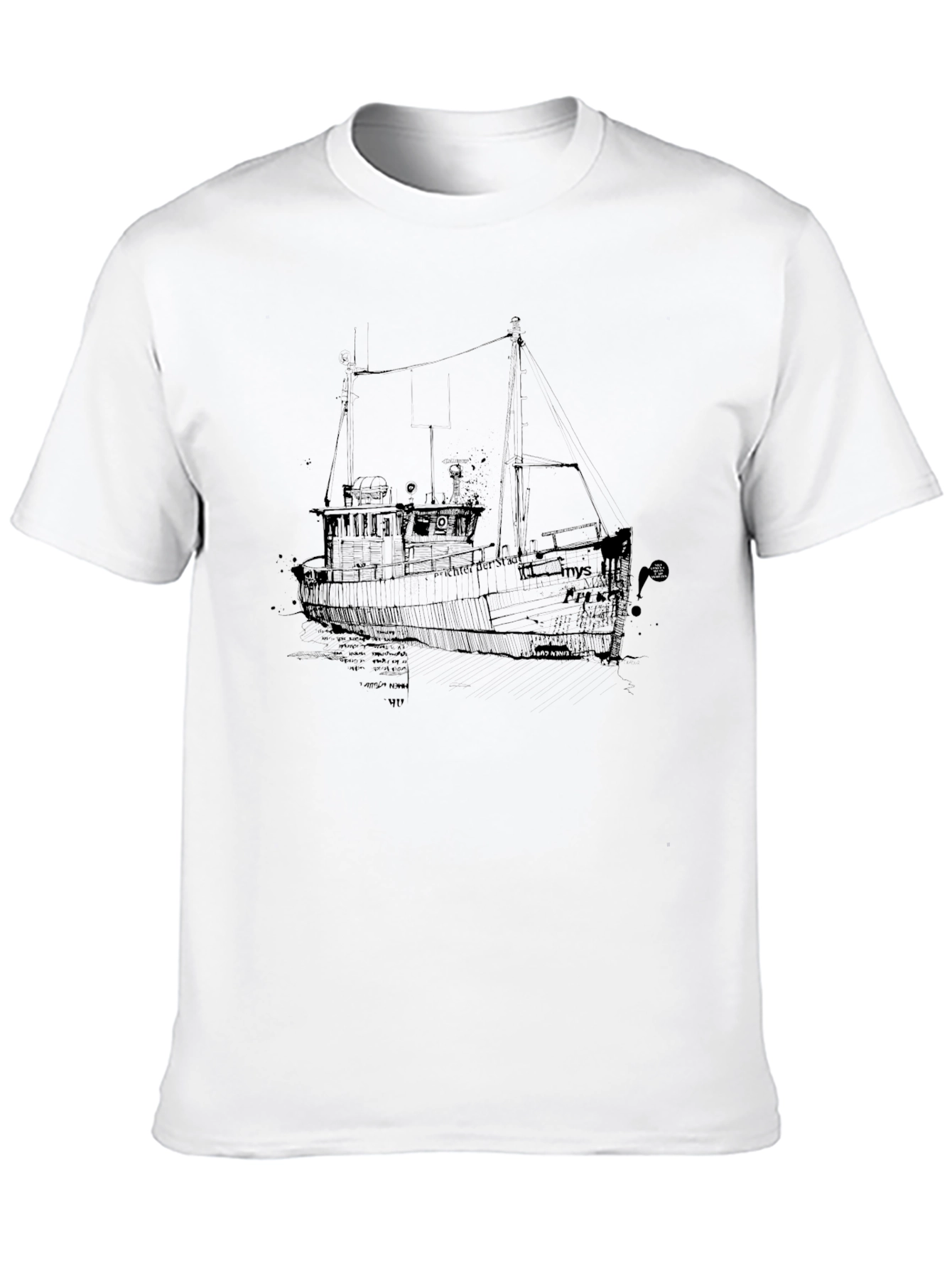 Black Black Boat Graphic Tee view 10