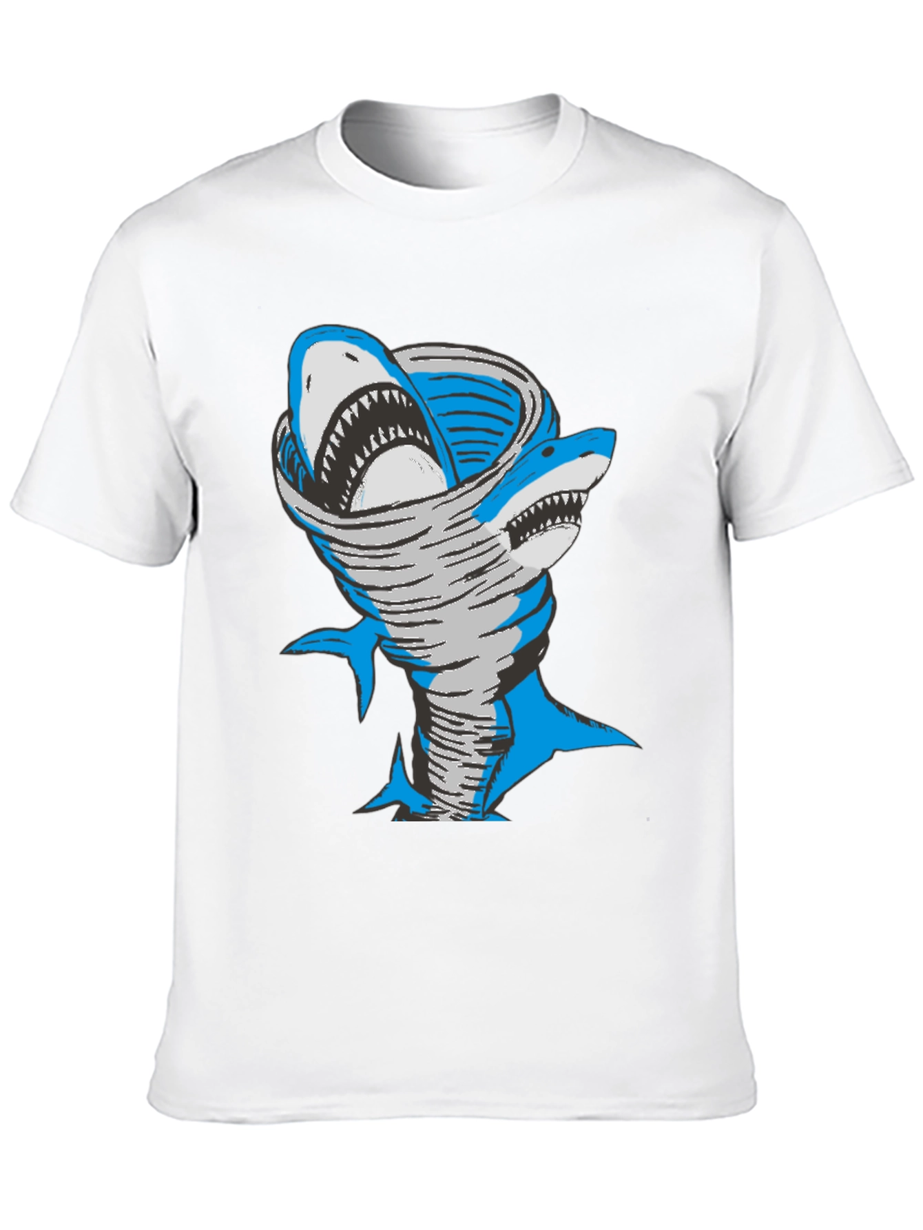 Black Shark Tornado Graphic Tee - Black Cotton Blend view 10