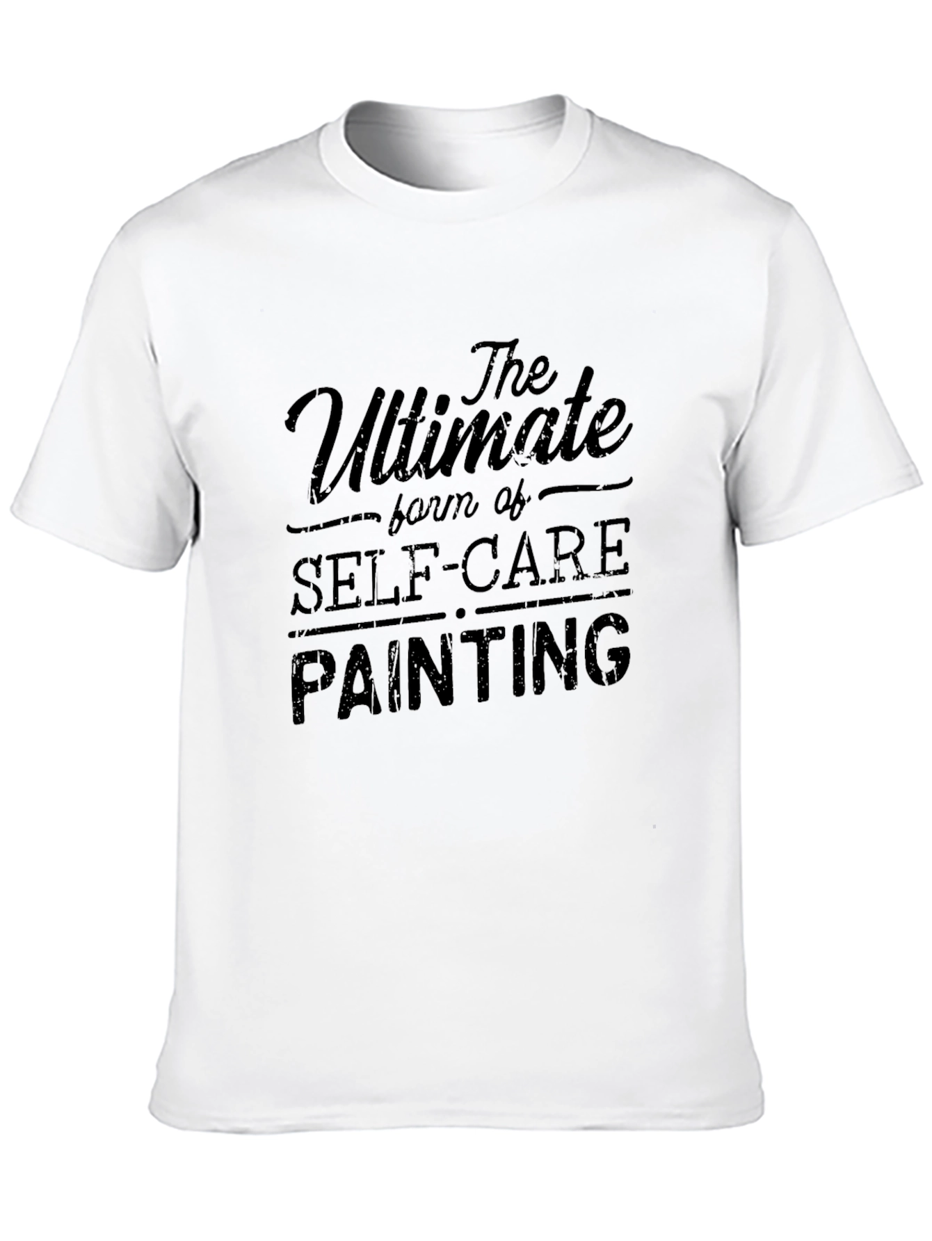 Black Ultimate Self-Care Painting Black T-Shirt view 10