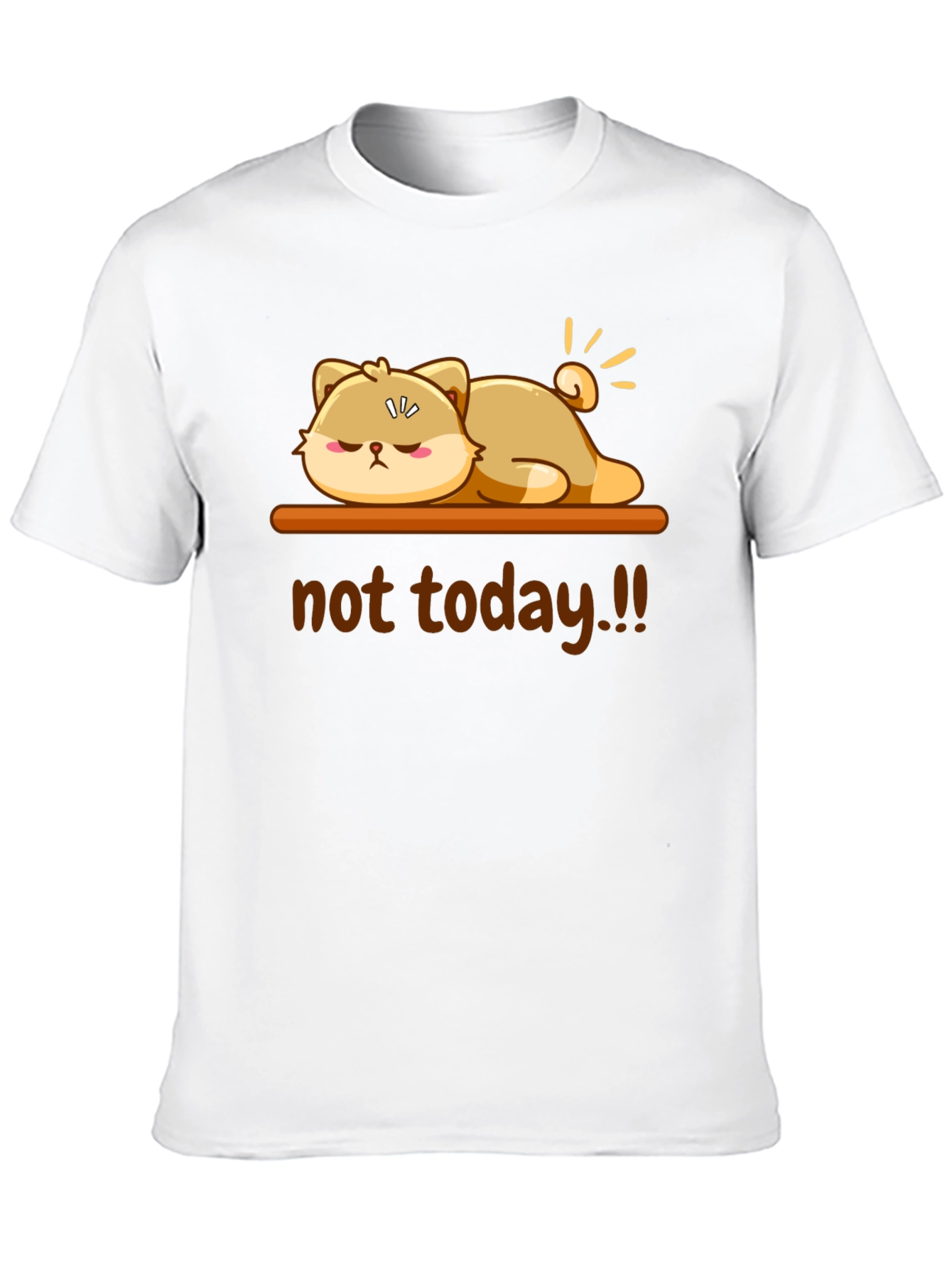 Black Not Today Funny Graphic T-Shirt view 10