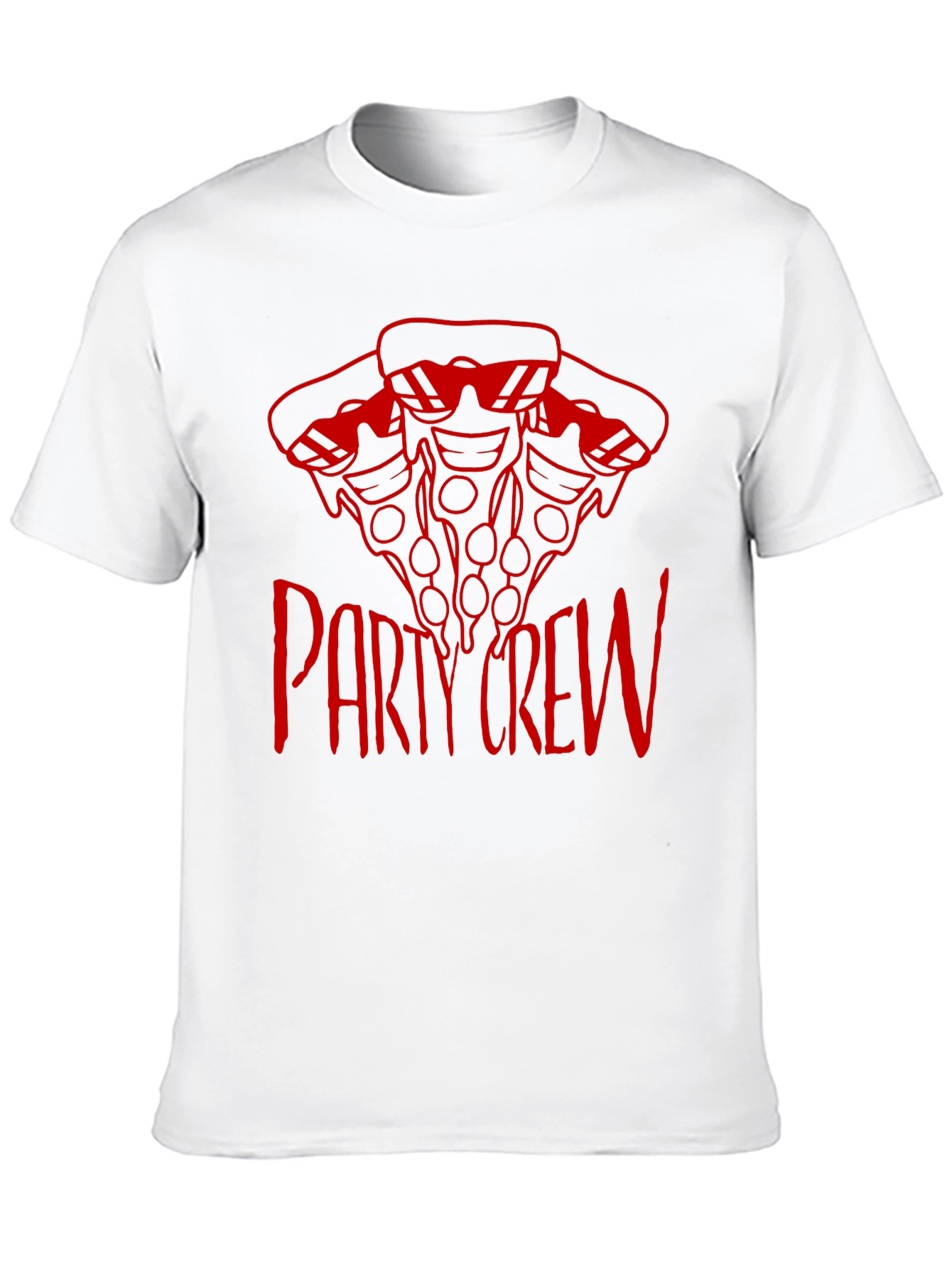 Black Pizza Party Crew T-Shirt - Cool Graphic Tee view 10