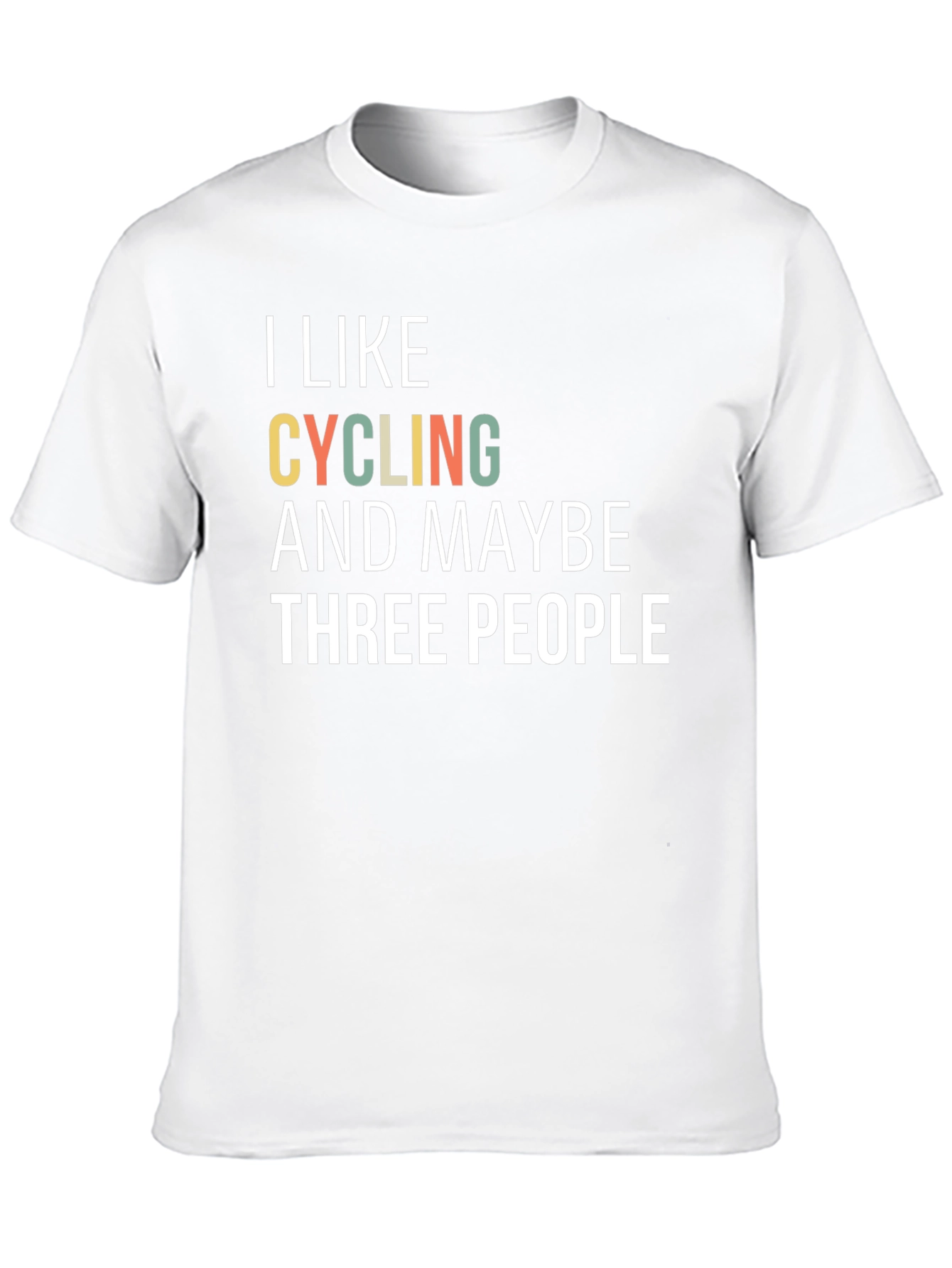 Black Funny Cycling Graphic T-Shirt - "I Like Cycling" view 10