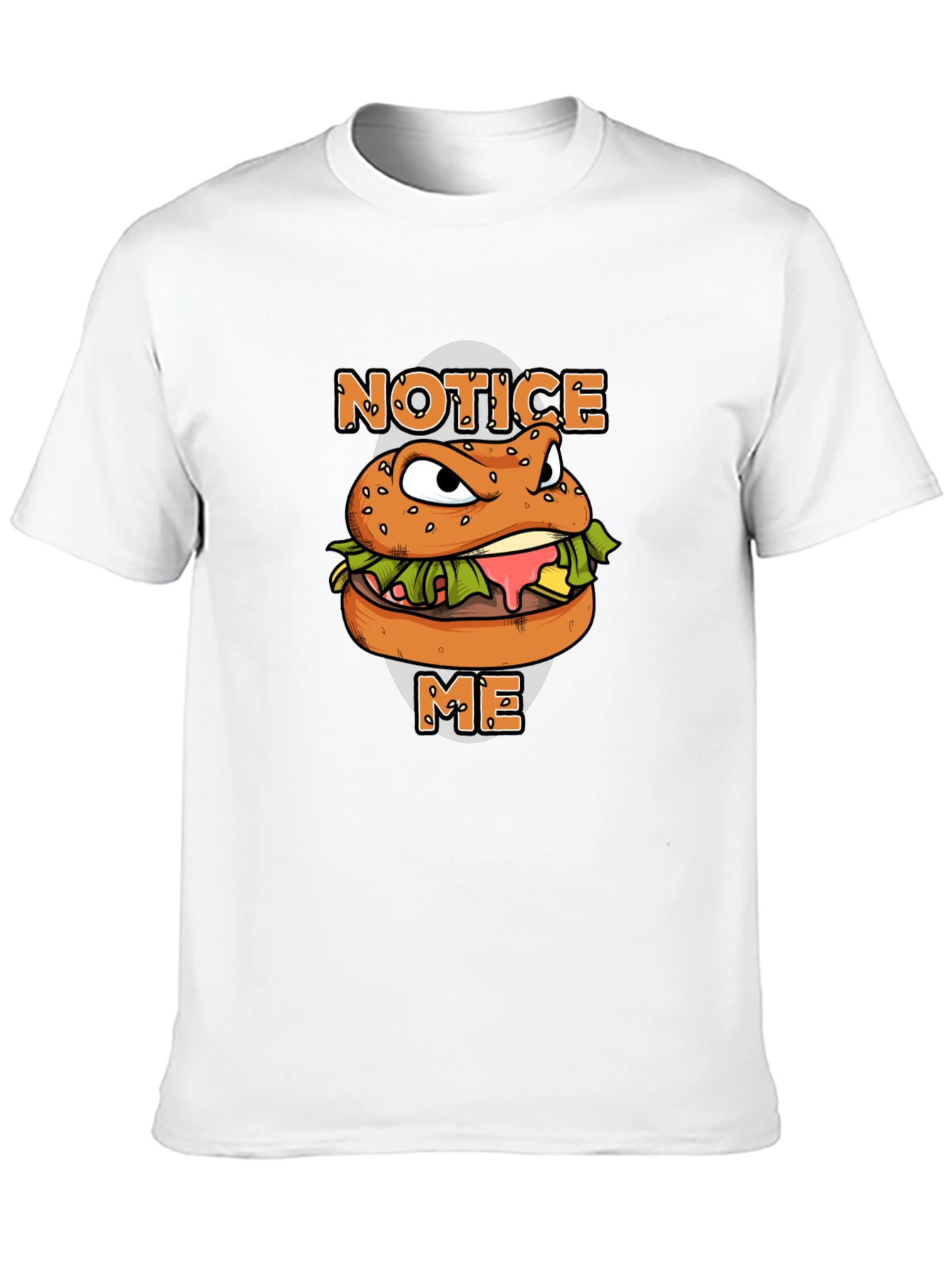 Black Notice Me Burger Graphic T-Shirt view 10