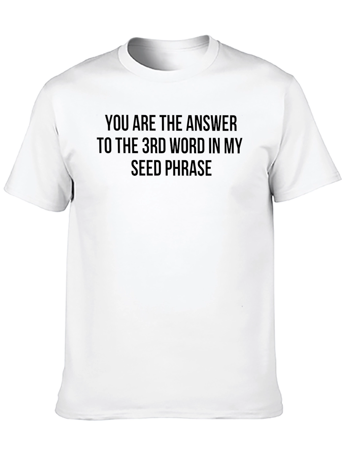 Black Crypto Seed Phrase T-Shirt view 10