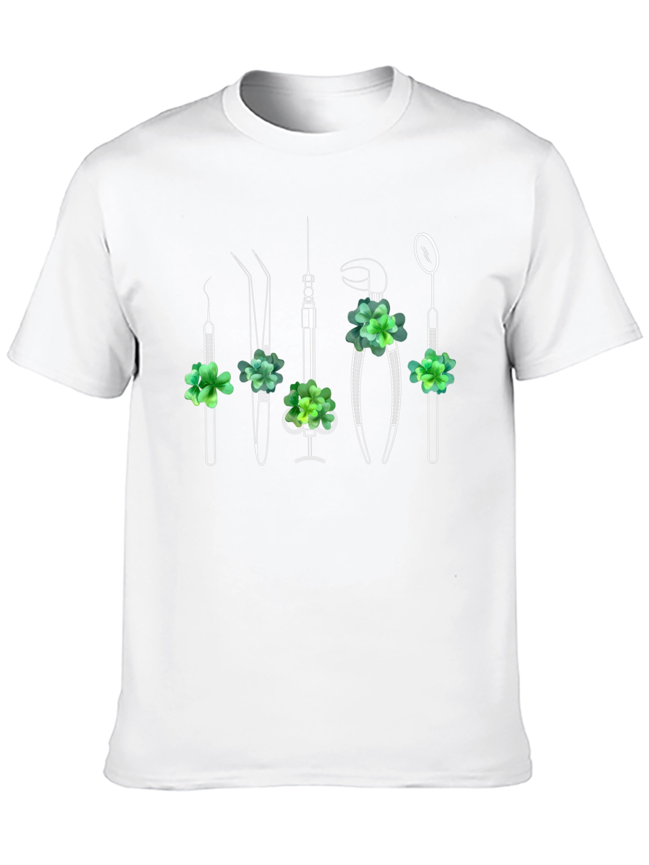 Black Dentist Tool Shamrock T-Shirt view 10