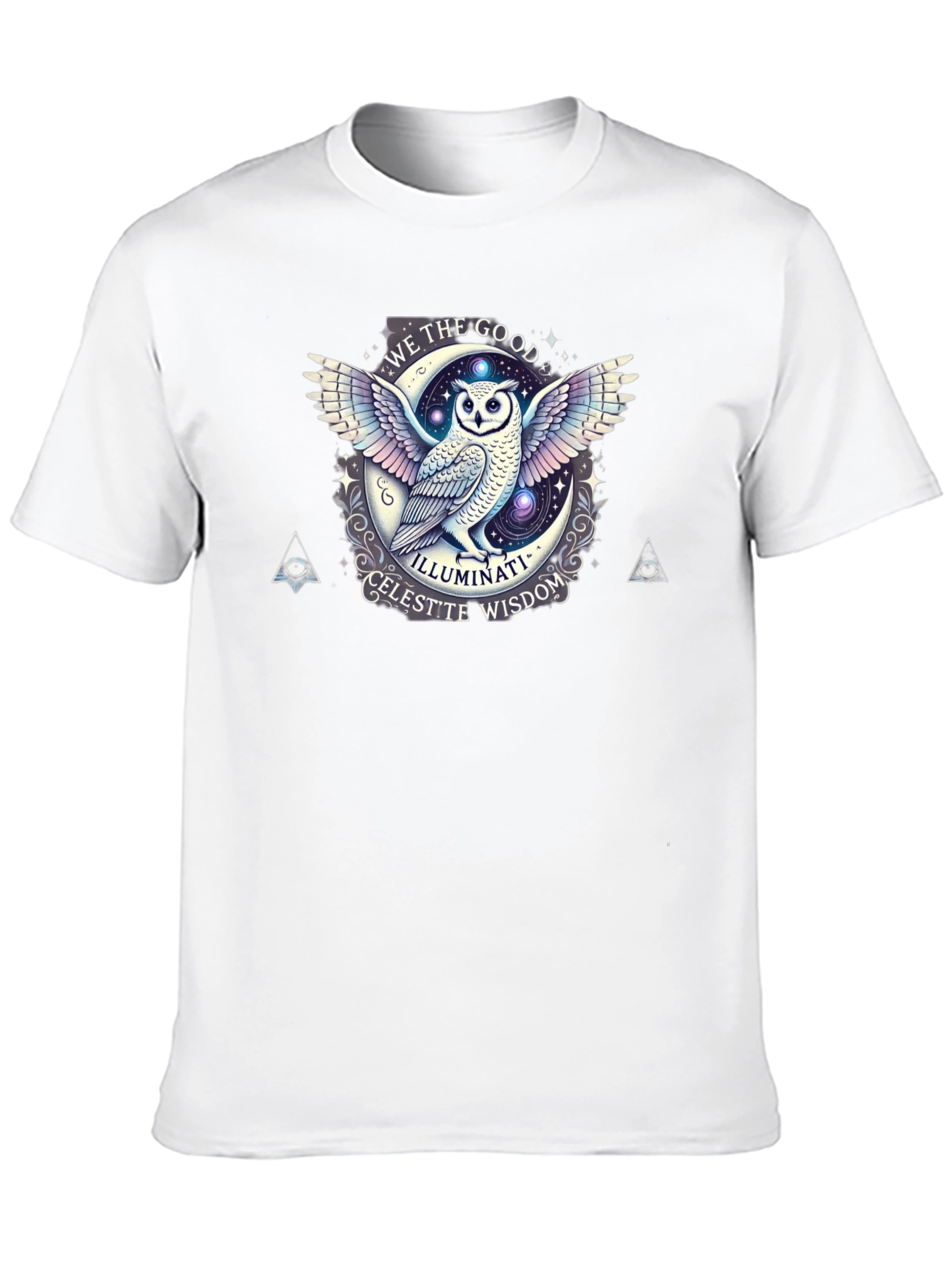 Black Illuminati Owl Graphic Tee - Celest'te Wisdom T-Shirt view 10