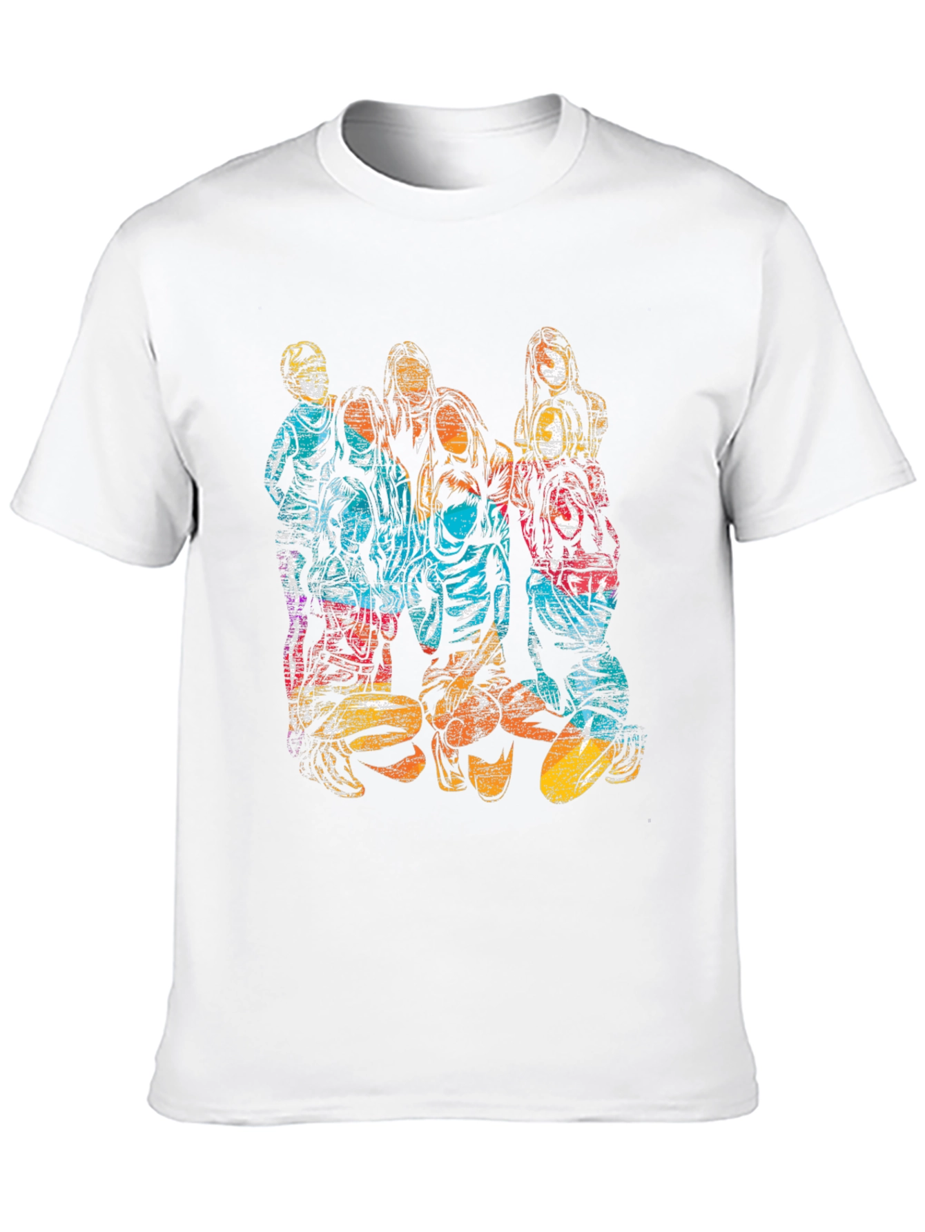 Black Retro Style Graphic Print Tee - Unisex view 10