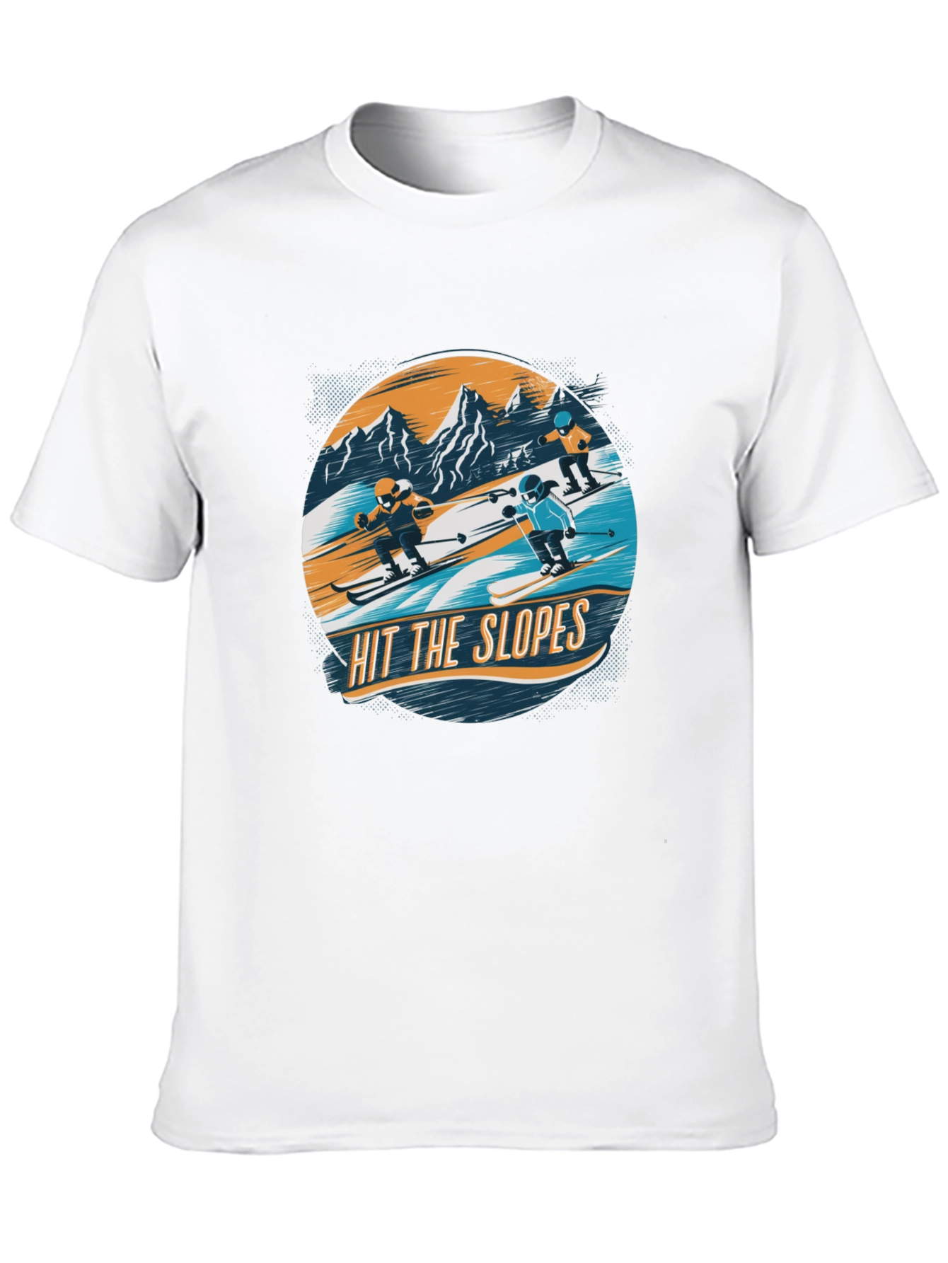 Hit the Slopes Graphic Tee - Black Cotton T-Shirt - 10