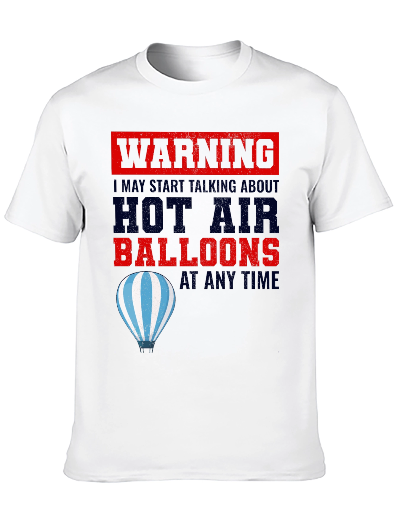 Black Warning Hot Air Balloons T-Shirt view 10