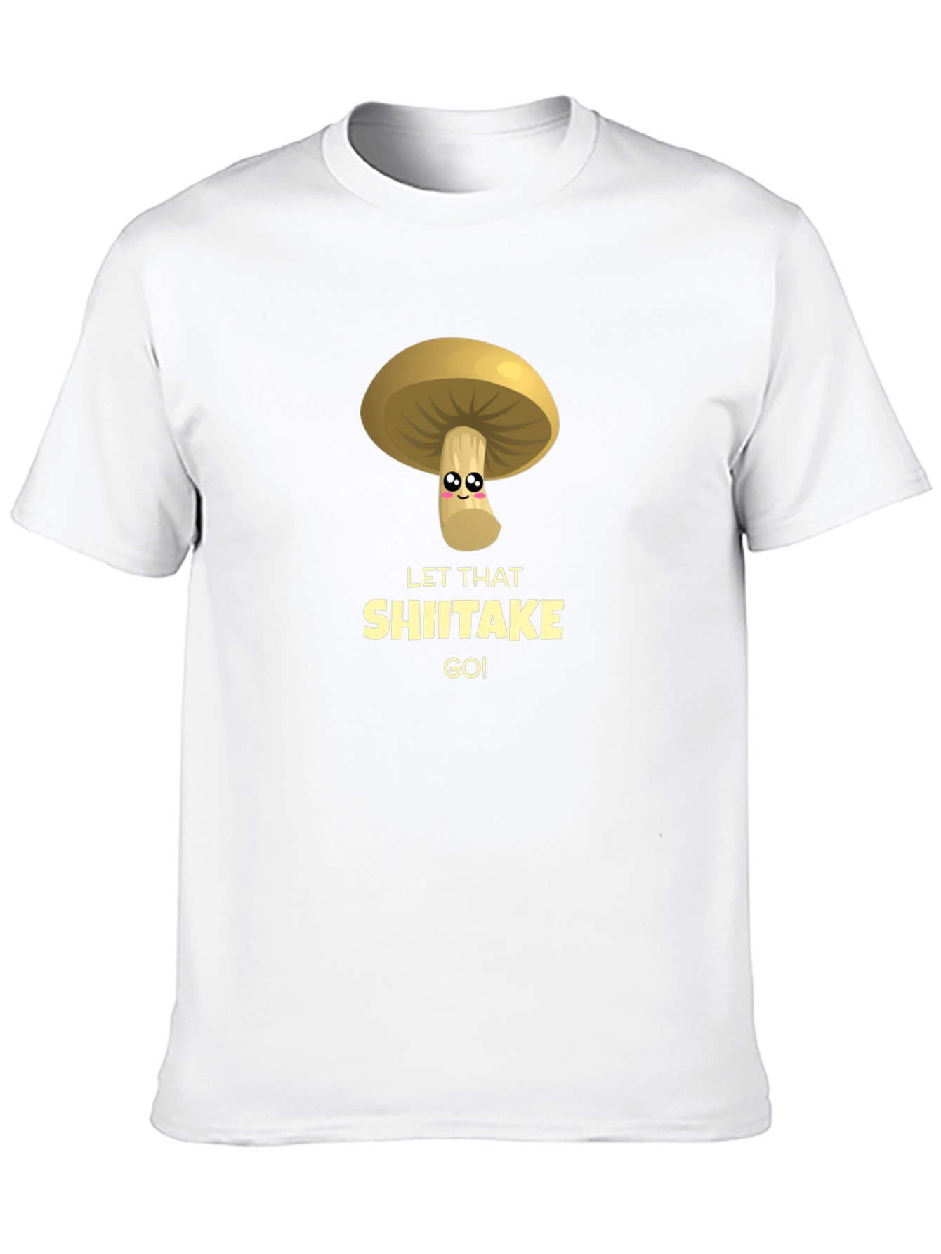 Black Funny Mushroom Shiitake Graphic T-Shirt view 10