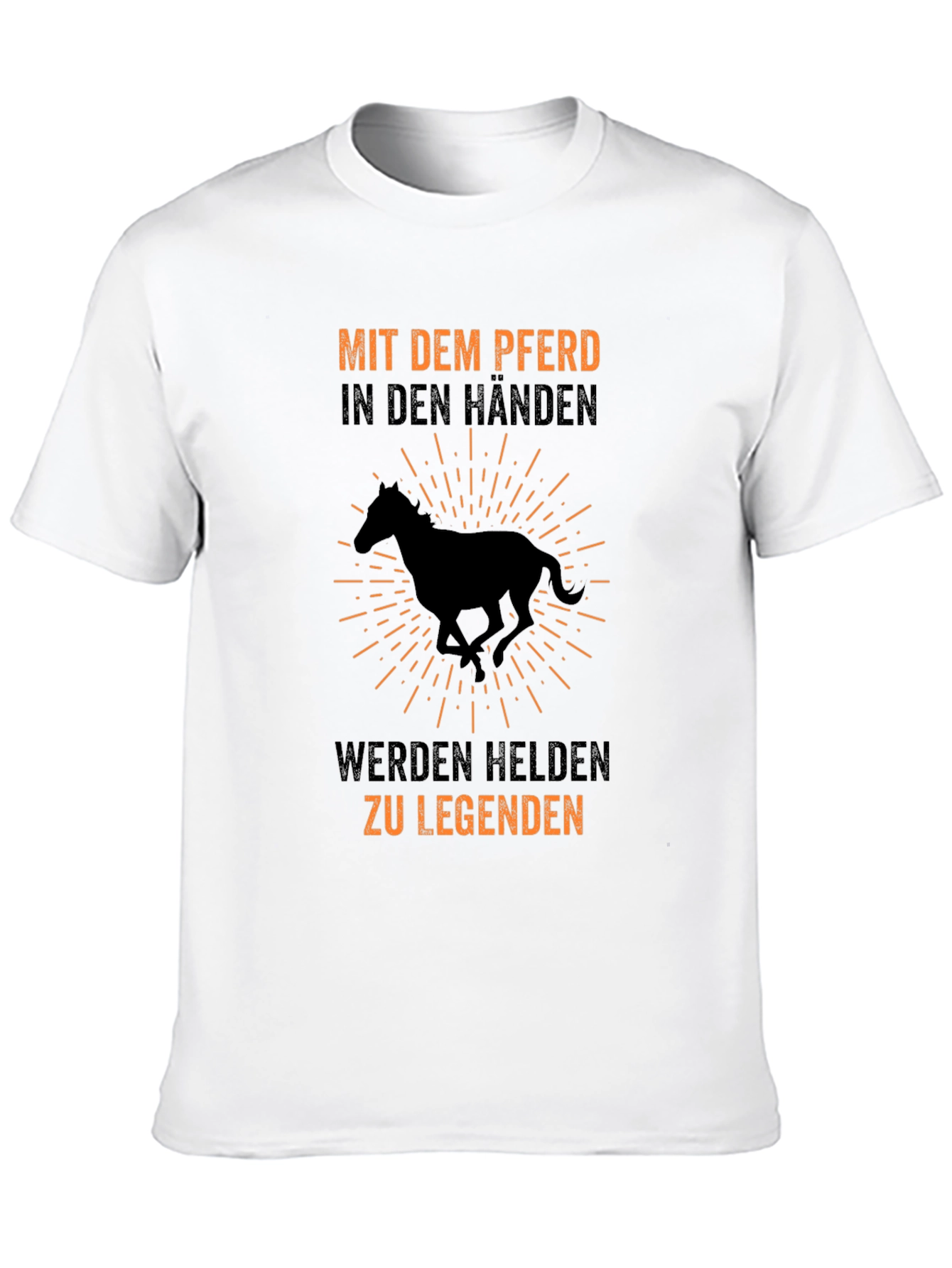 Black Horse Legend T-Shirt - "Mit dem Pferd in den Händen" Design view 10