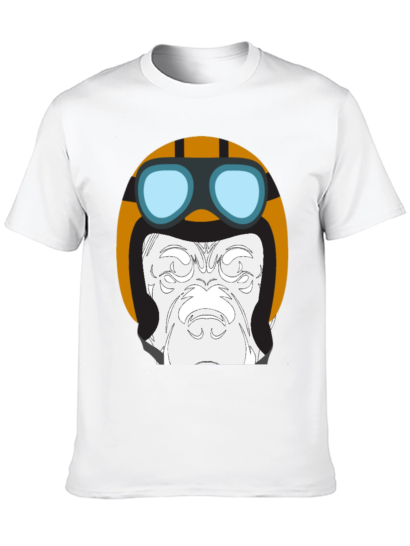 Black Cool Pilot Gorilla Graphic T-Shirt view 10