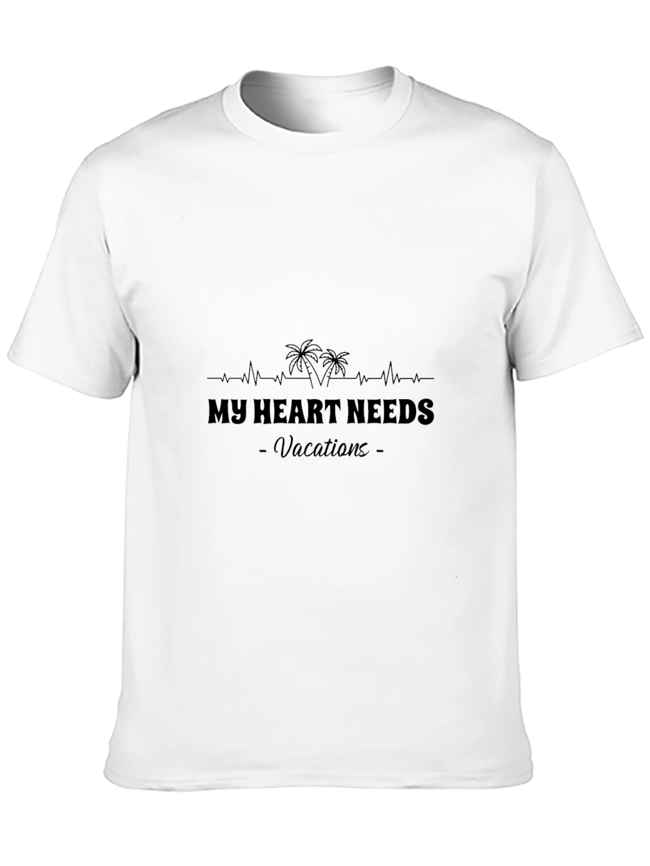 Black My Heart Needs Vacations T-Shirt view 10