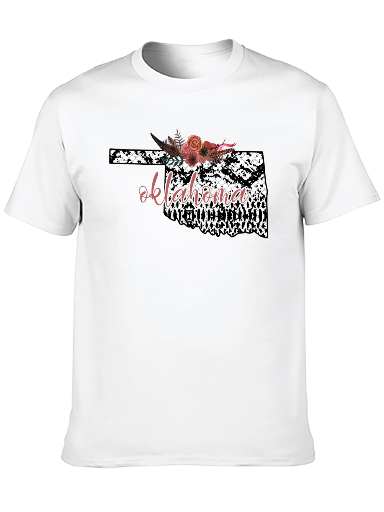 Black Oklahoma Floral Graphic Tee - Stylish State Pride view 10