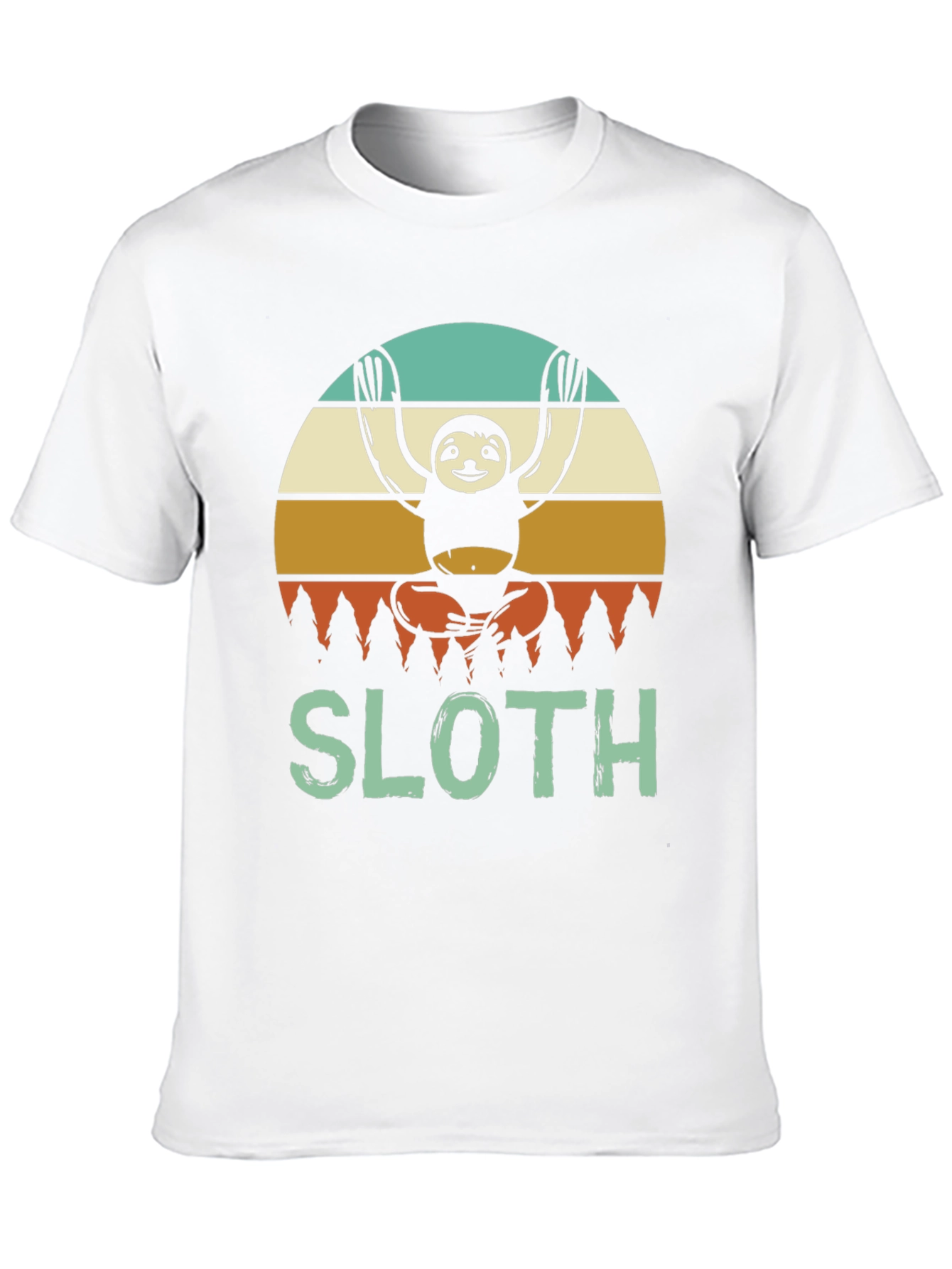 Black Meditating Sloth Graphic T-Shirt view 10