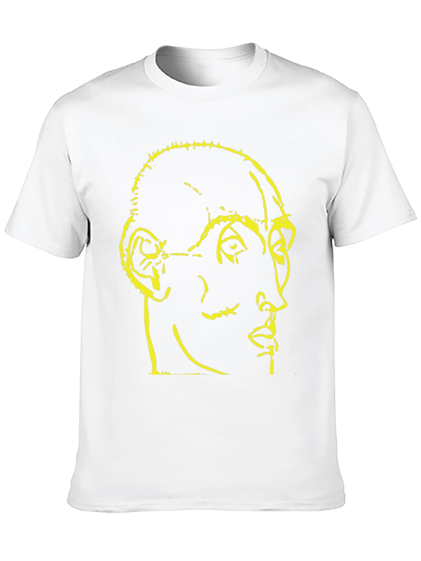 Black Abstract Face Graphic Black T-Shirt view 10