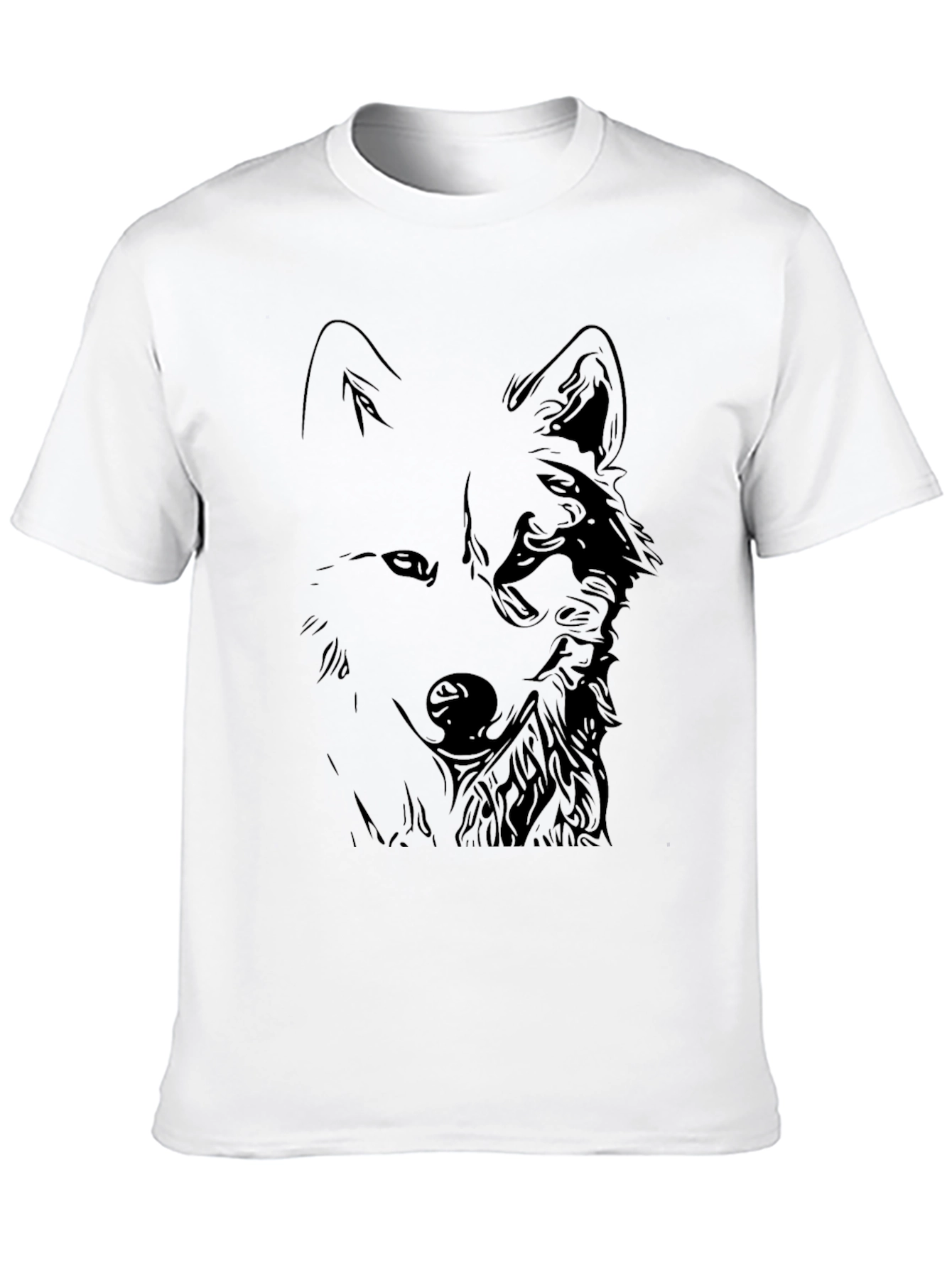 Black Black Wolf Graphic Tee - Stylish Men's T-Shirt view 10