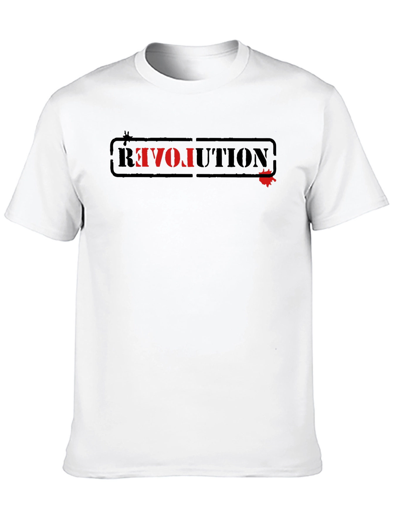 Black Revolution Graphic Tee - Black Cotton T-Shirt view 10